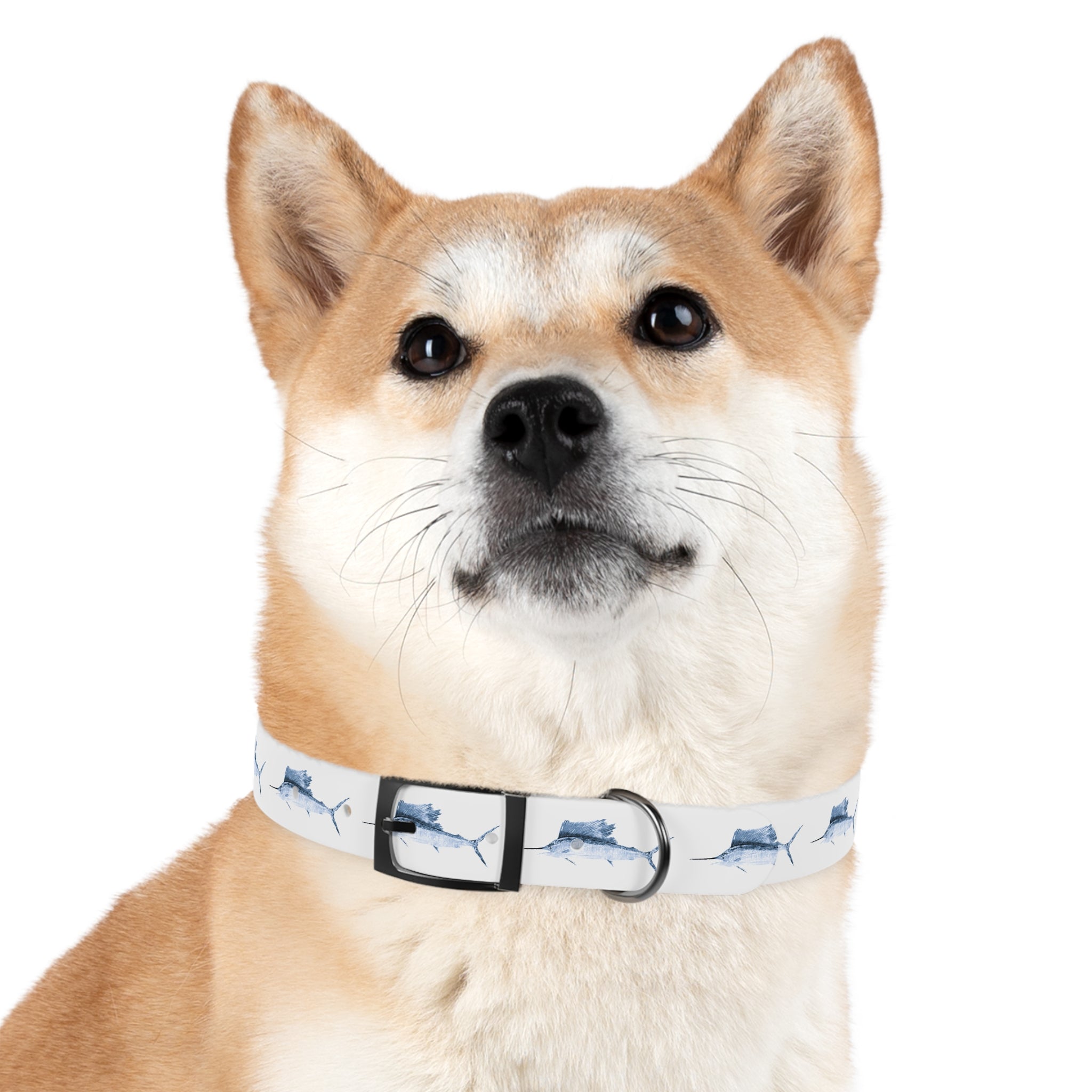 Sailfish Gyotaku-Inspired Pet Collar (Multiple Colors)