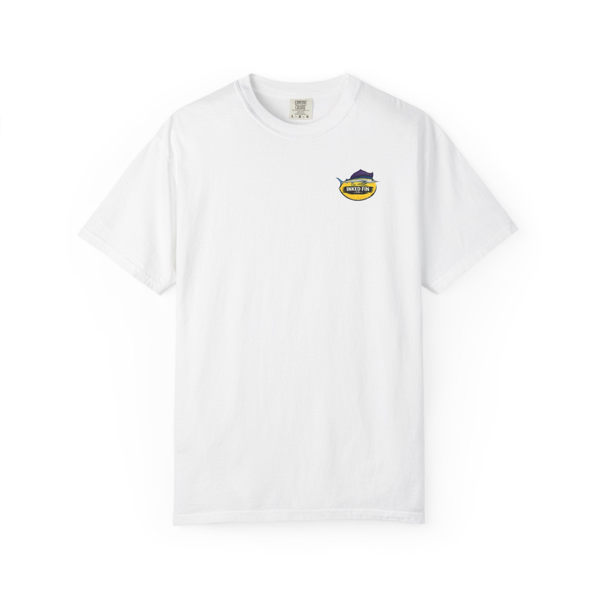 Faded Marlin Heritage Badge — Inked Fin Co. Graphic Crew Tee
