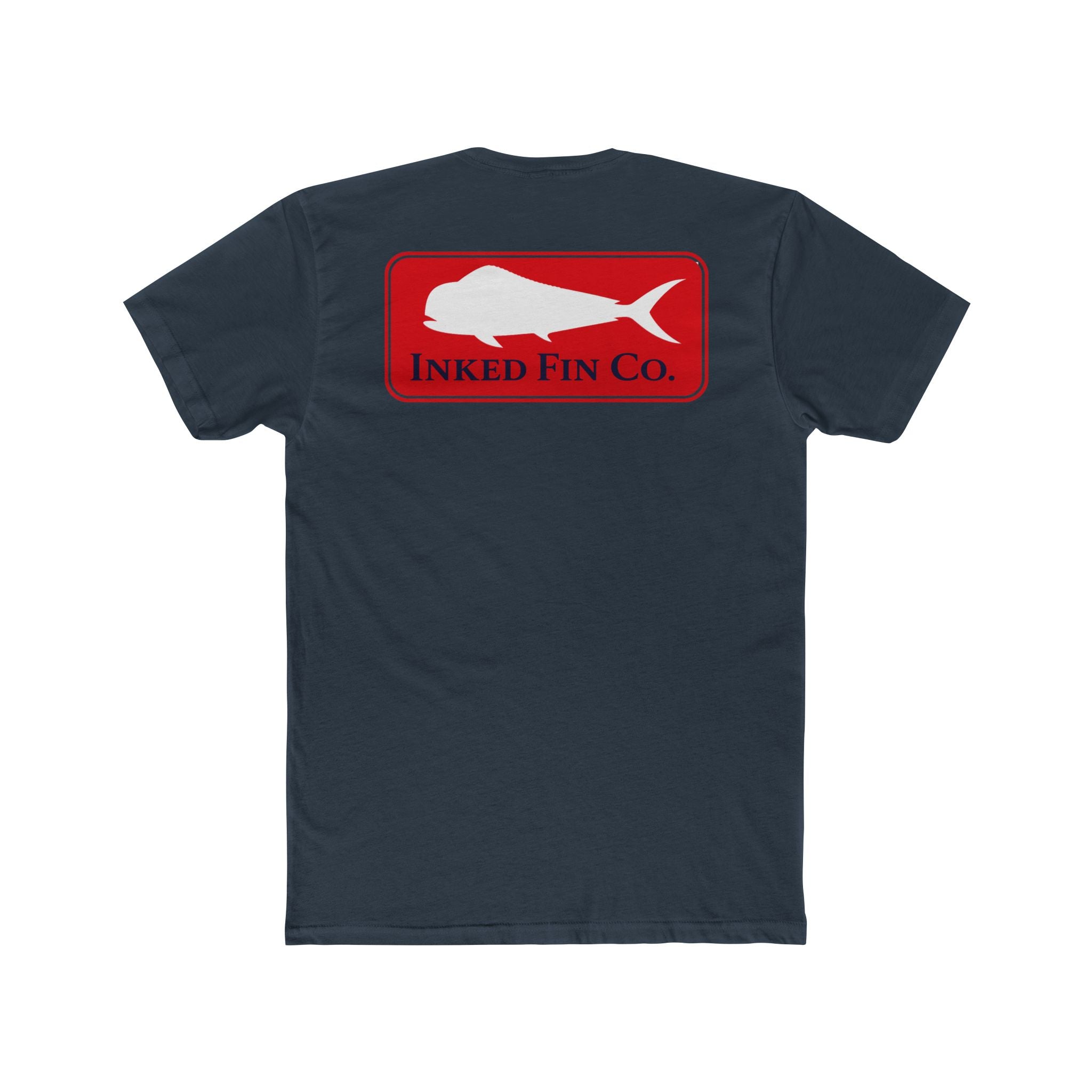 Coastal Red Mahi Badge — Inked Fin Co. Graphic Crew Tee