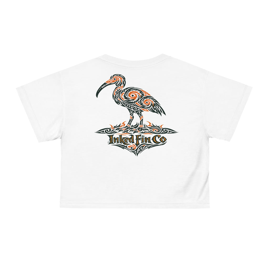 Storm Sentinel – Coastal Tribal Ibis Crop Top