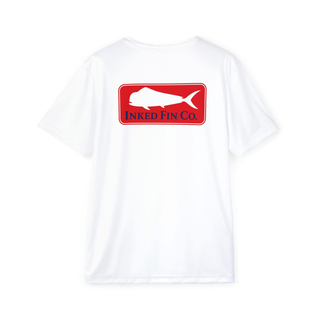 Coastal Red Mahi Badge Signature Performance T-Shirt
