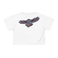 Coastal Tribal - Blue, Red, and Gray Crop Top