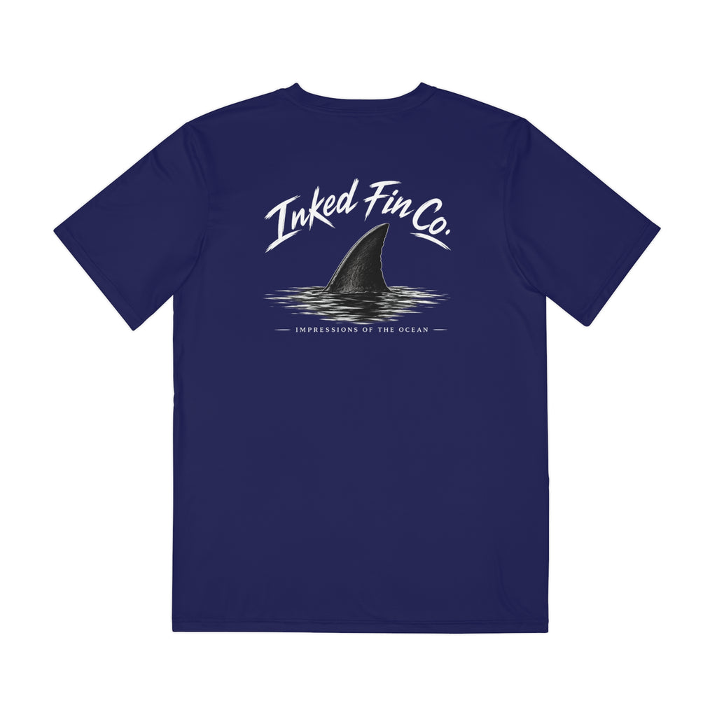 Shark Fin Tee — 'Into the Deep' Graphic Fishing Shirt