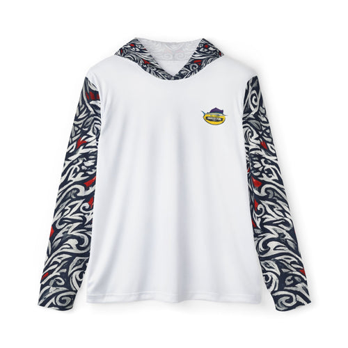 Coastal Tribal - Navy Blue & Gray with Sleeves and Hood