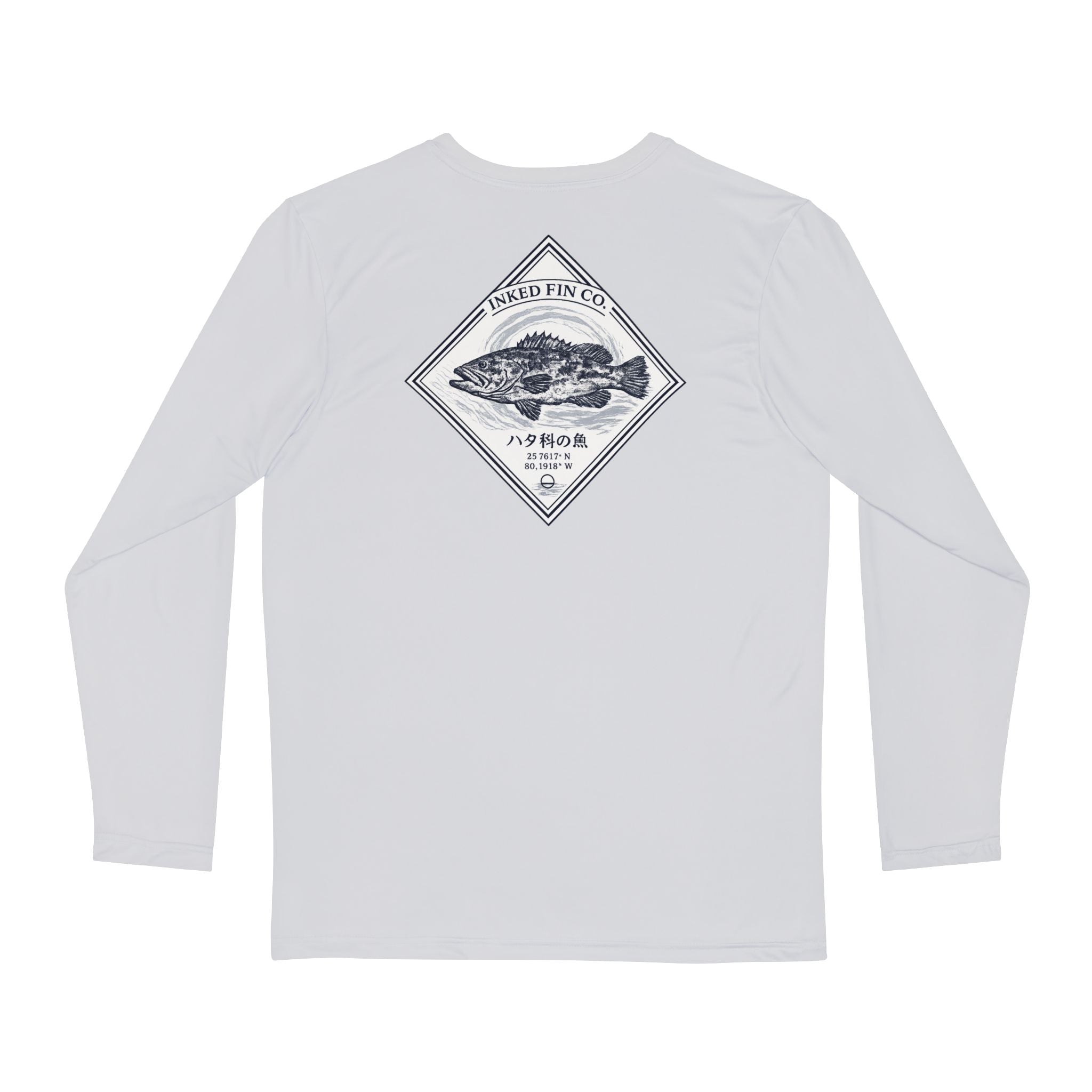 Grouper Gyotaku-Inspired Performance Long Sleeve