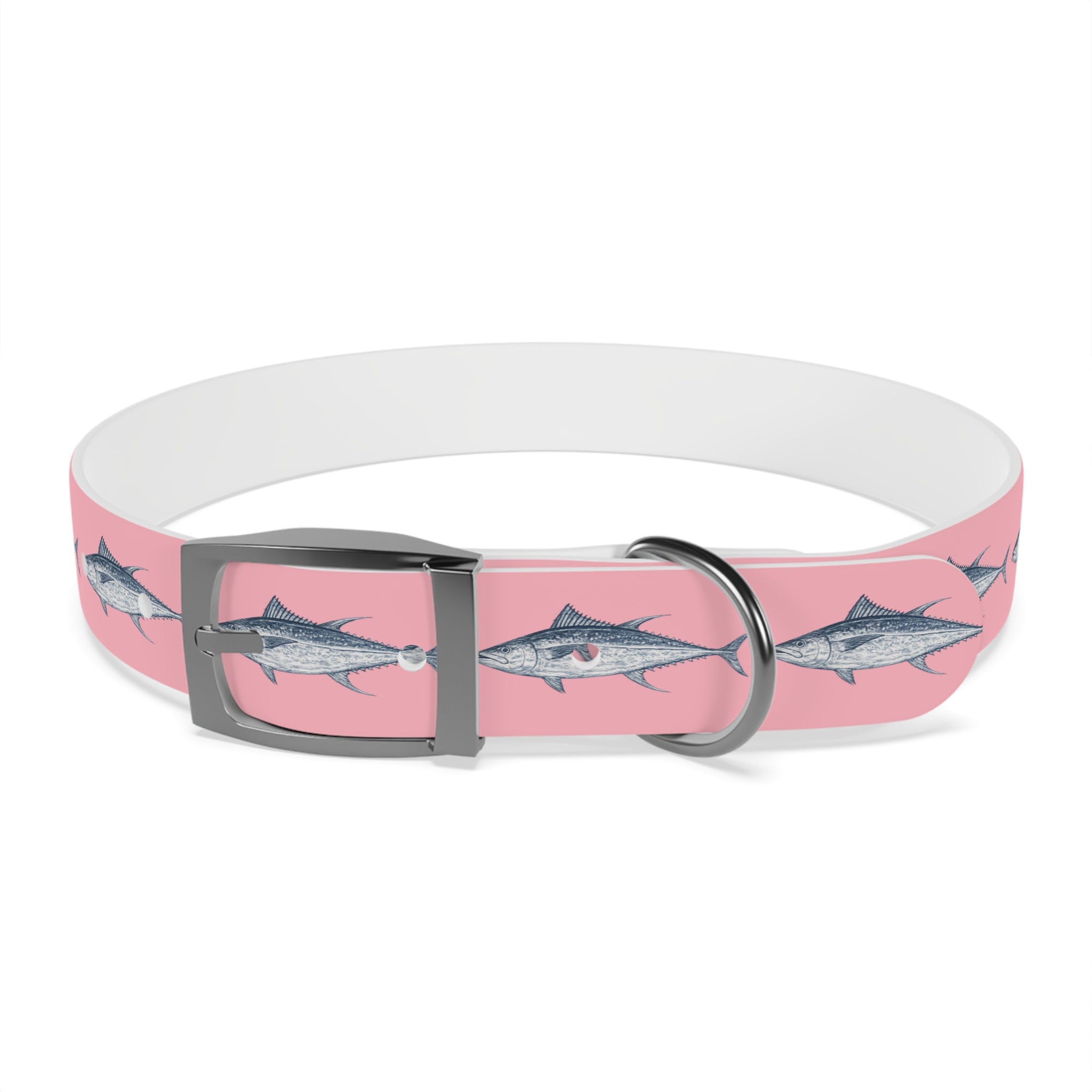 Yellowfin Tuna Gyotaku-Inspired Pet Collar (Multiple Colors)