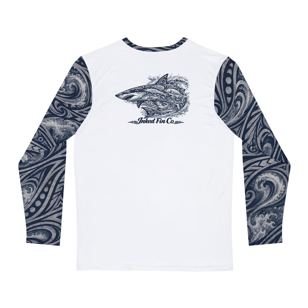 Coastal Tribal - Navy Blue & Gray Long Sleeve