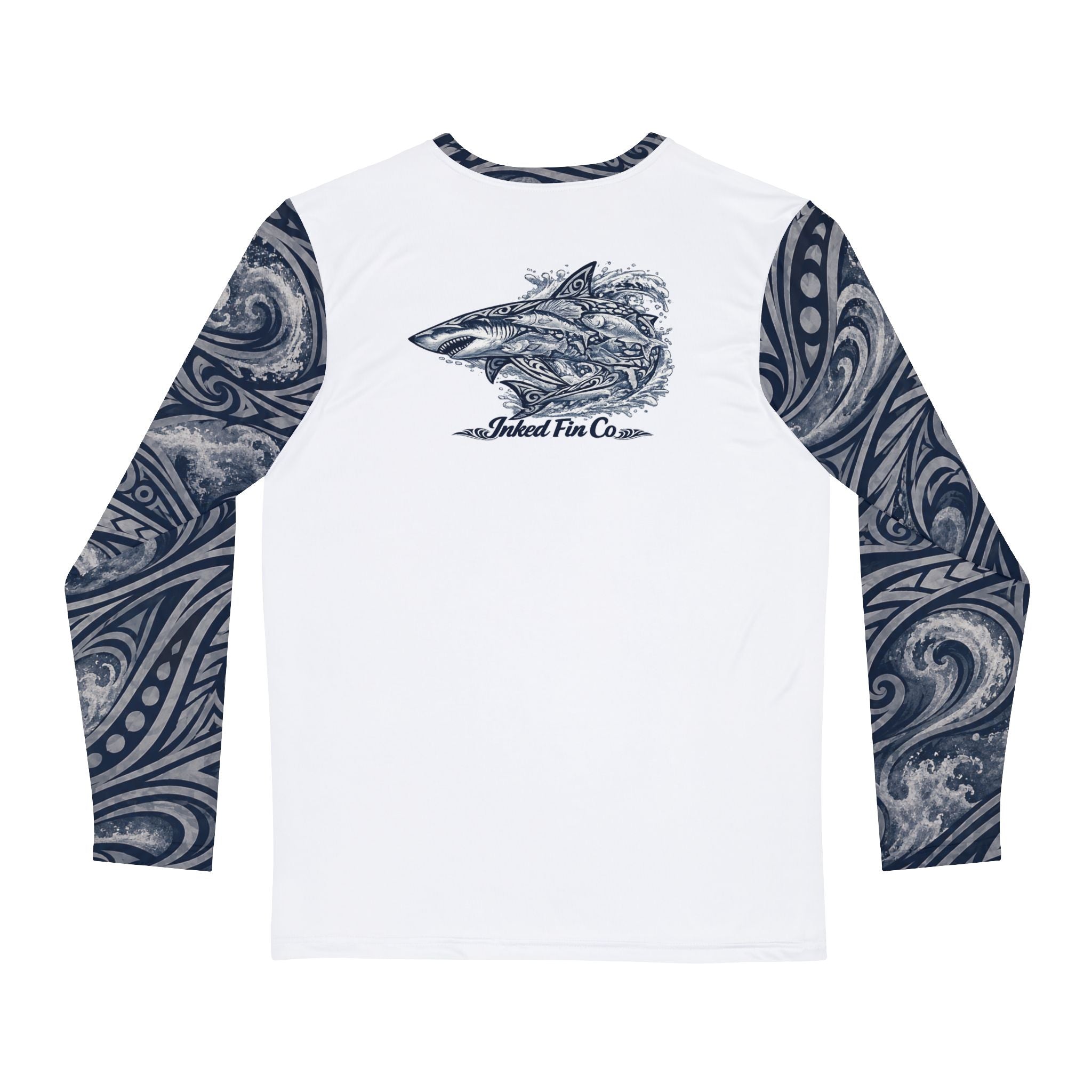 Coastal Tribal - Navy Blue & Gray Long Sleeve