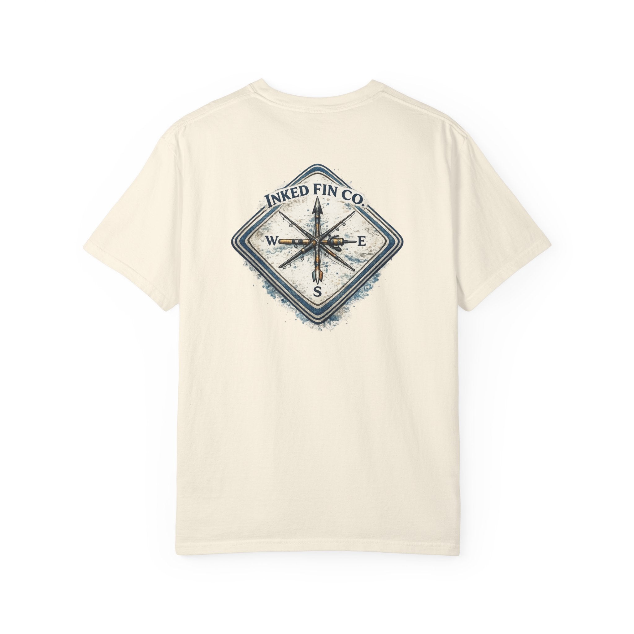Compass Logo T-Shirt — Inked Fin Co. Graphic Crew Tee
