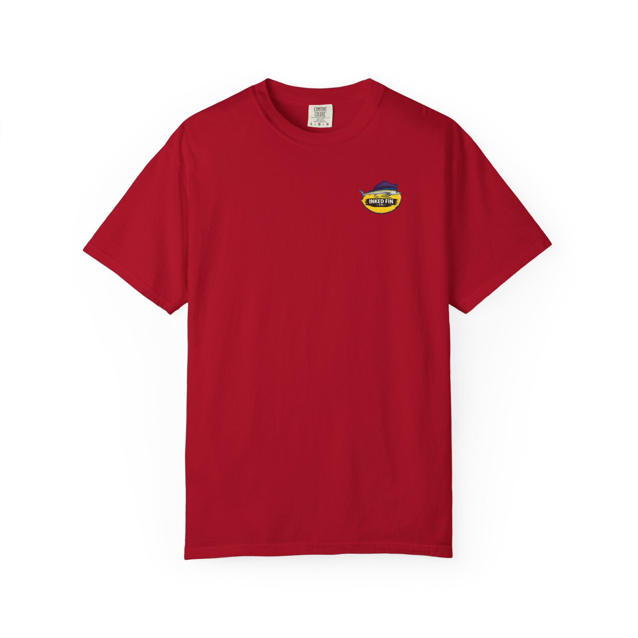 Faded Marlin Heritage Badge — Inked Fin Co. Graphic Crew Tee