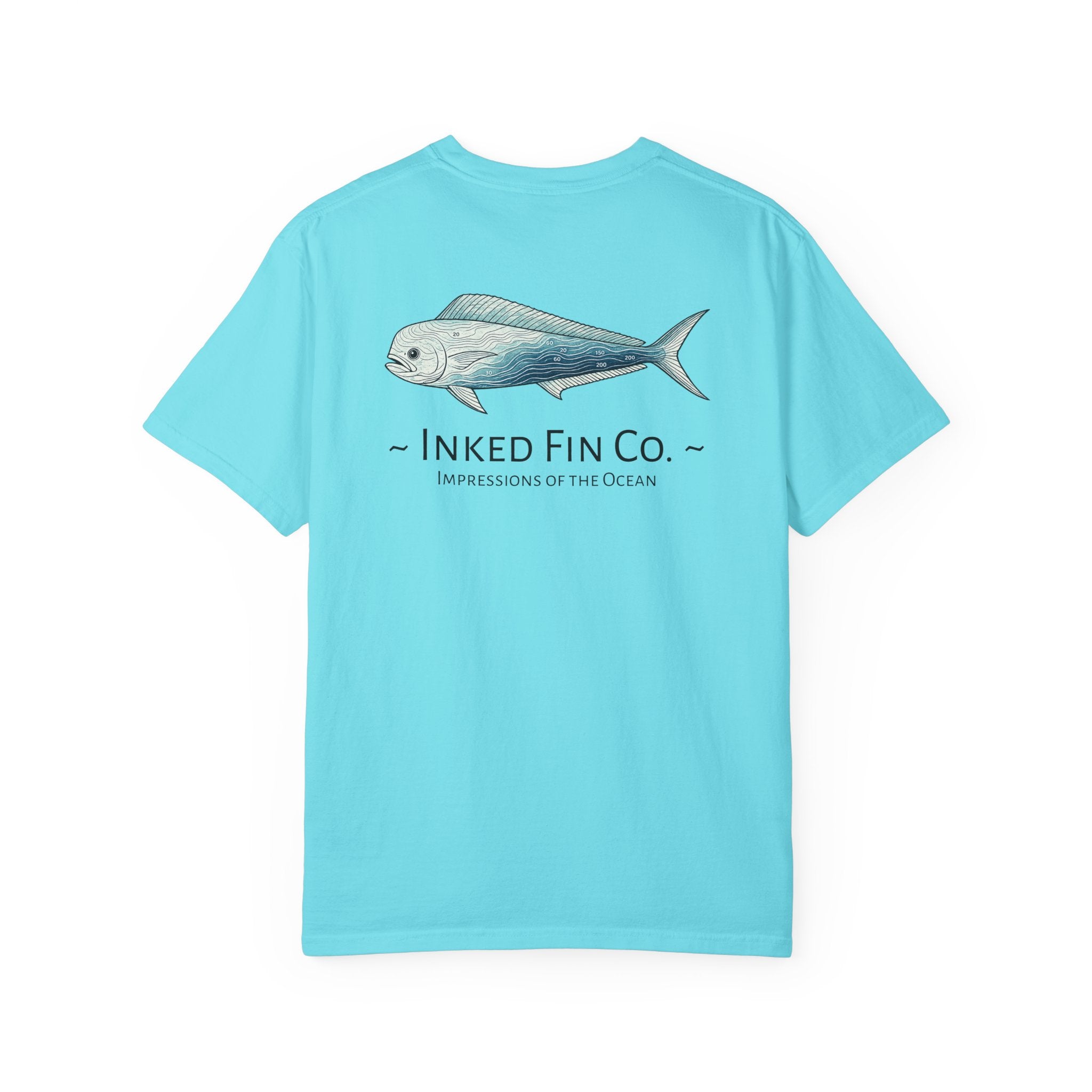 Depth Lines Mahi — Inked Fin Co. Graphic Crew Tee
