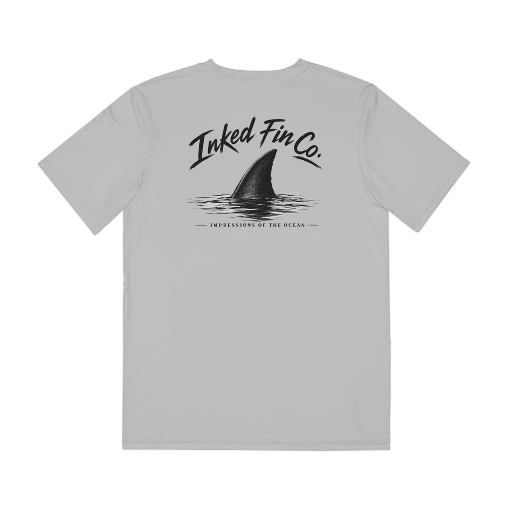 Shark Fin Tee — 'Into the Deep' Graphic Fishing Shirt