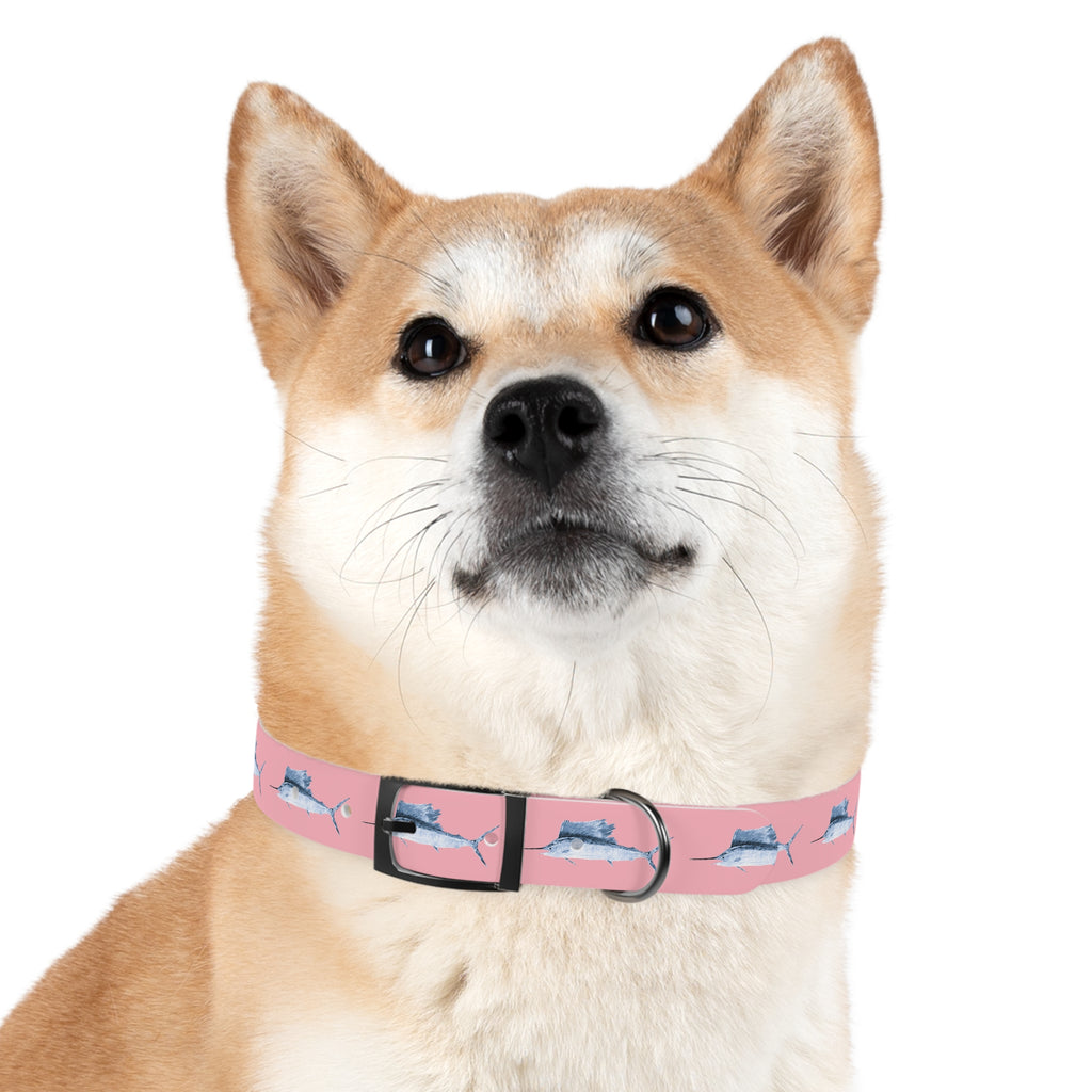 Sailfish Gyotaku-Inspired Pet Collar