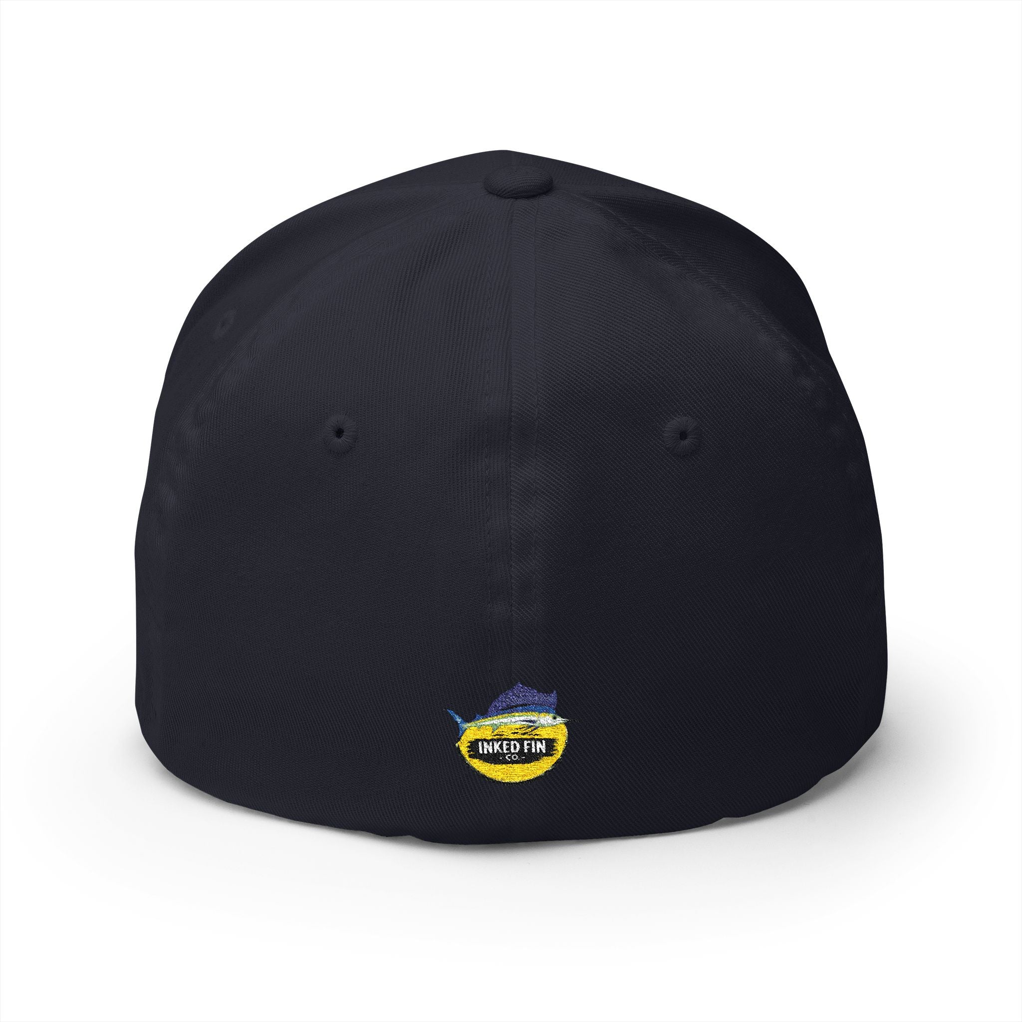 Embroidered Fitted Mahi Fishing Hat – Inked Fin Co. Logo Cap