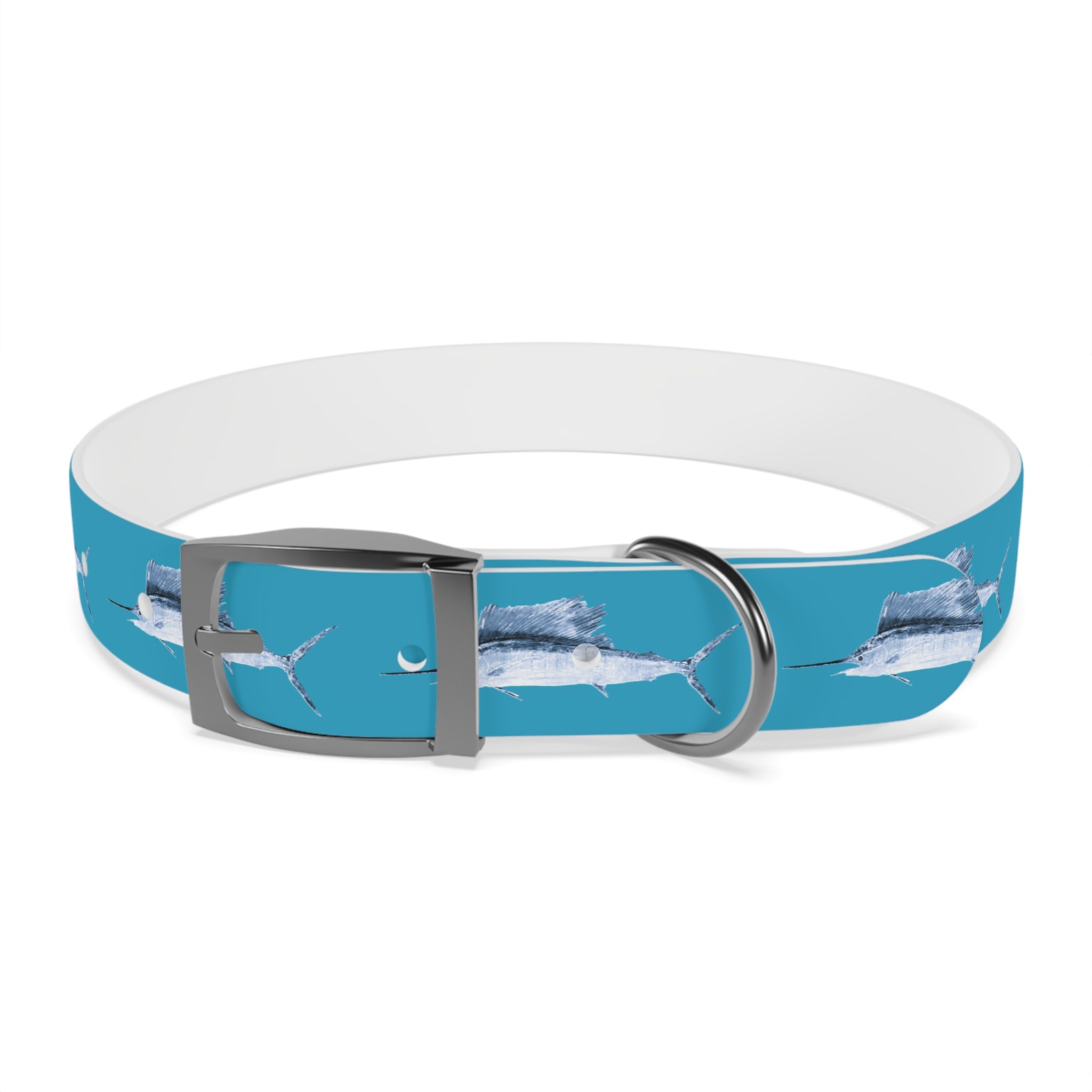 Sailfish Gyotaku-Inspired Pet Collar