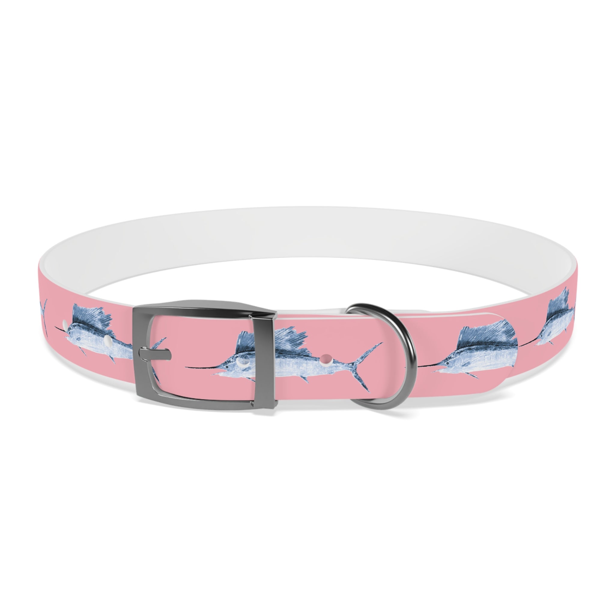 Sailfish Gyotaku-Inspired Pet Collar