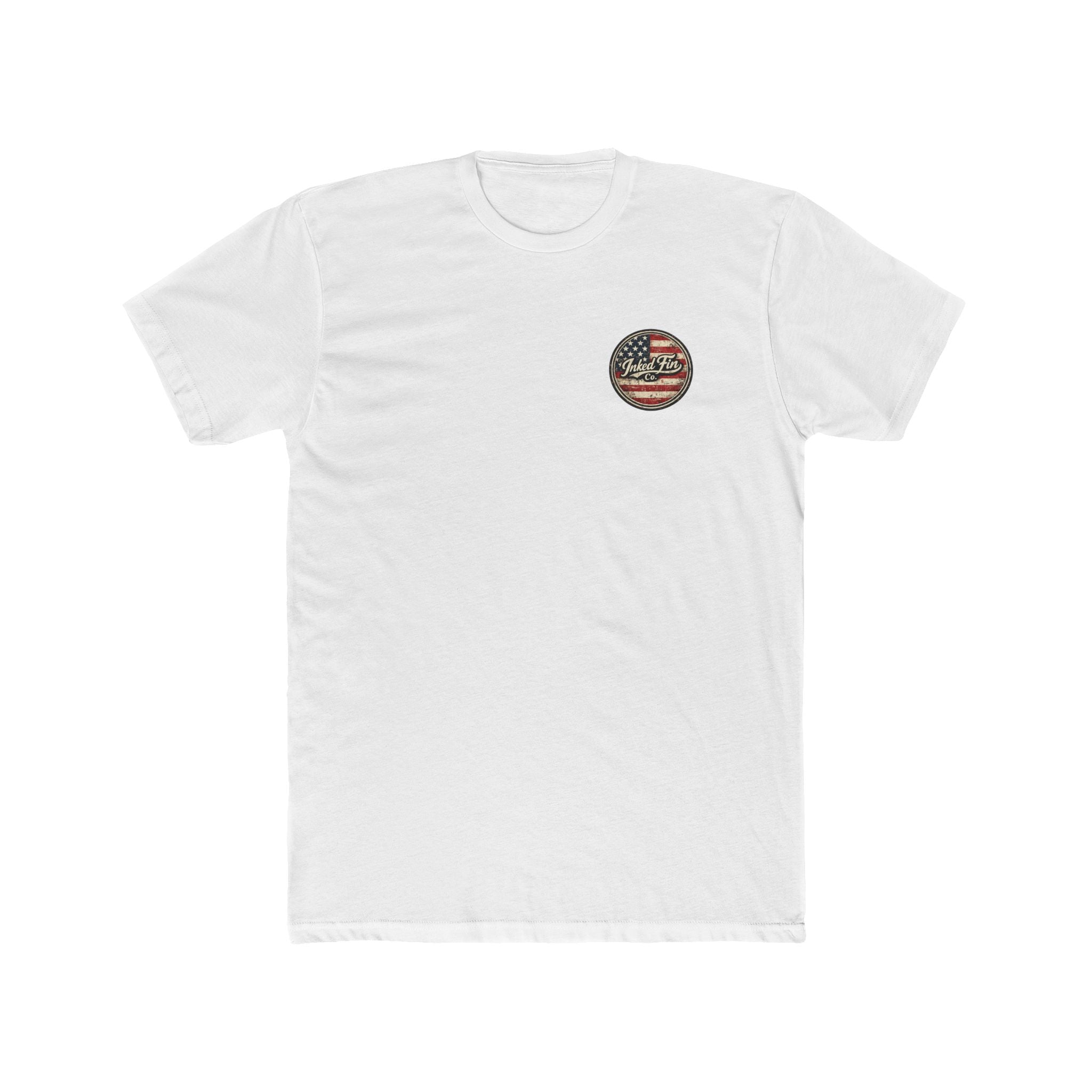 Patriot Ink: Mahi Gyotaku Heritage — Inked Fin Co. Graphic Crew Tee
