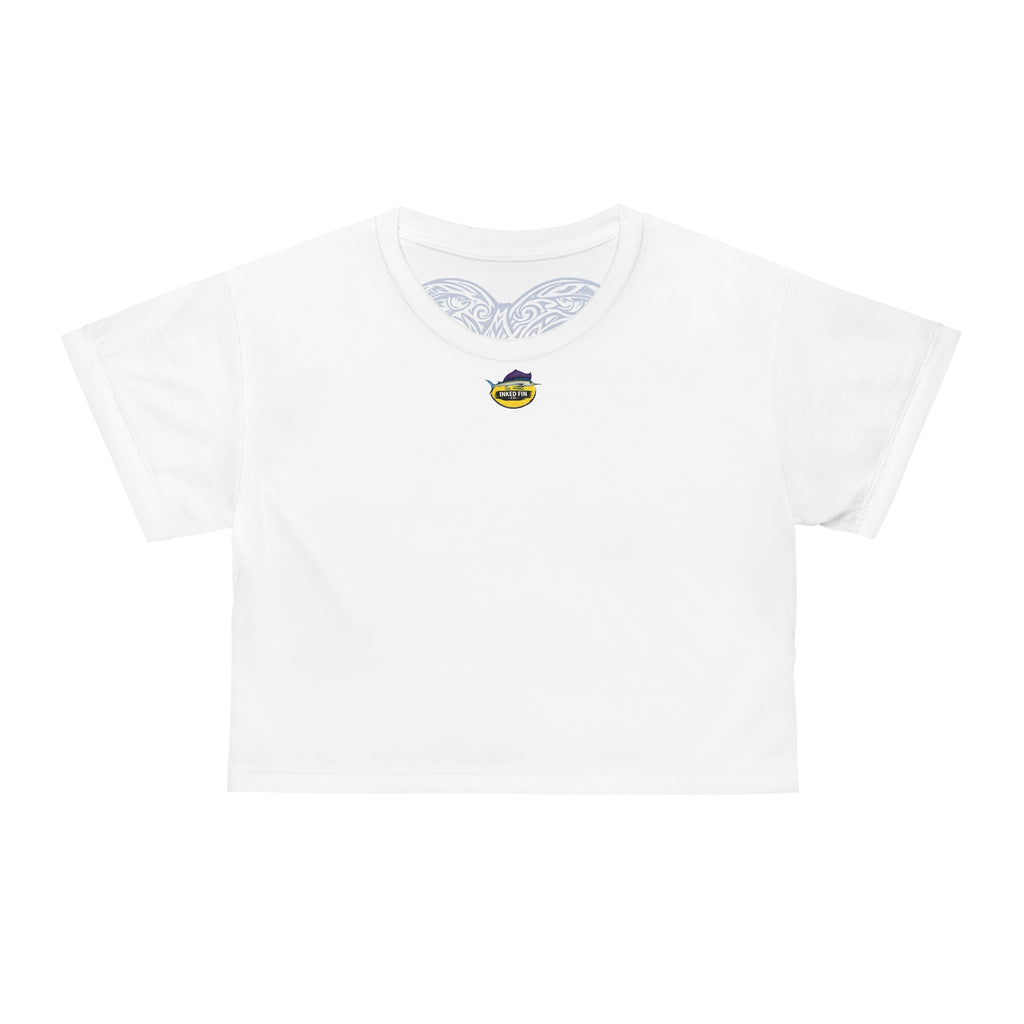 Coastal Tribal – Azure Tide Crop Top