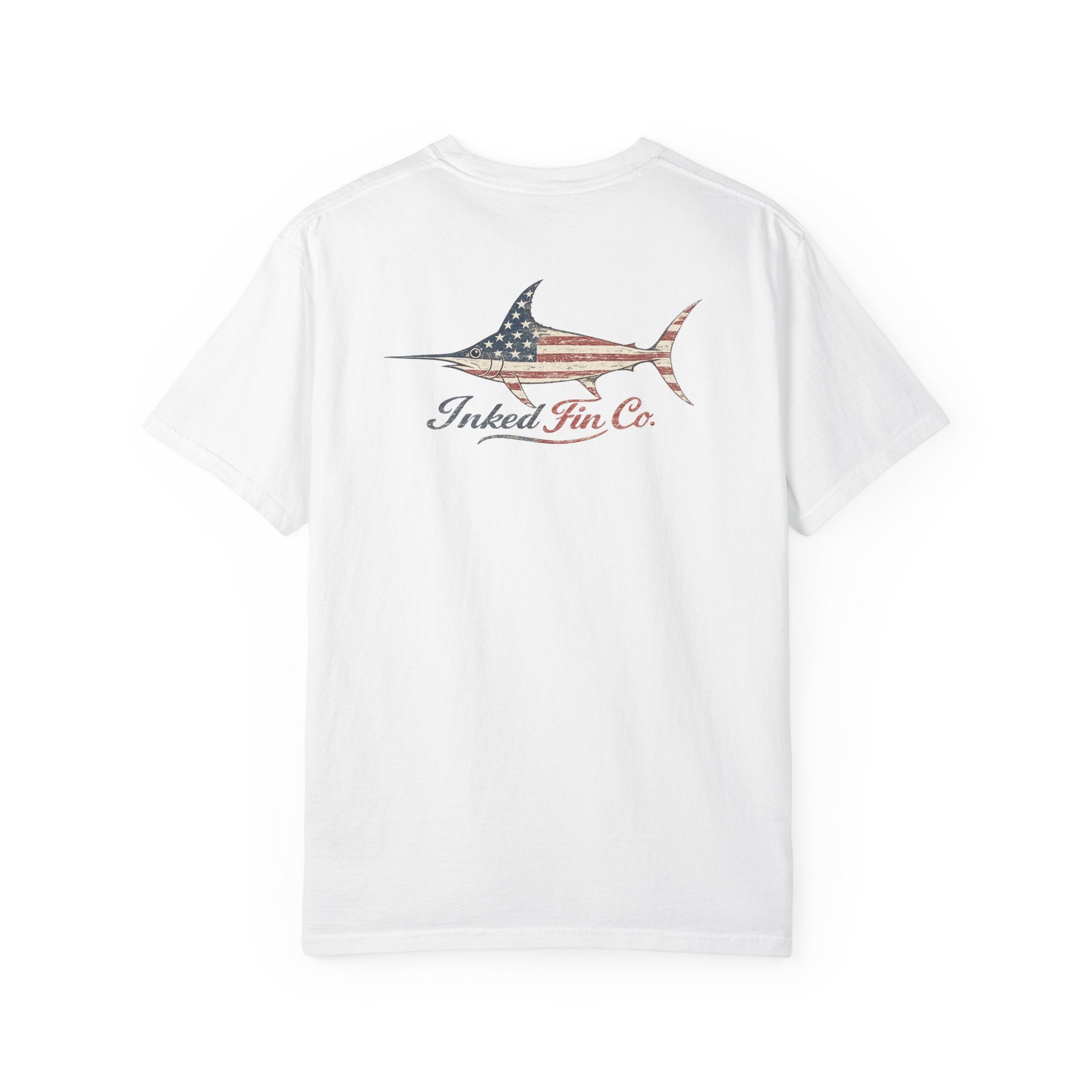 Patriotic Swordfish — Inked Fin Co. Graphic Crew Tee