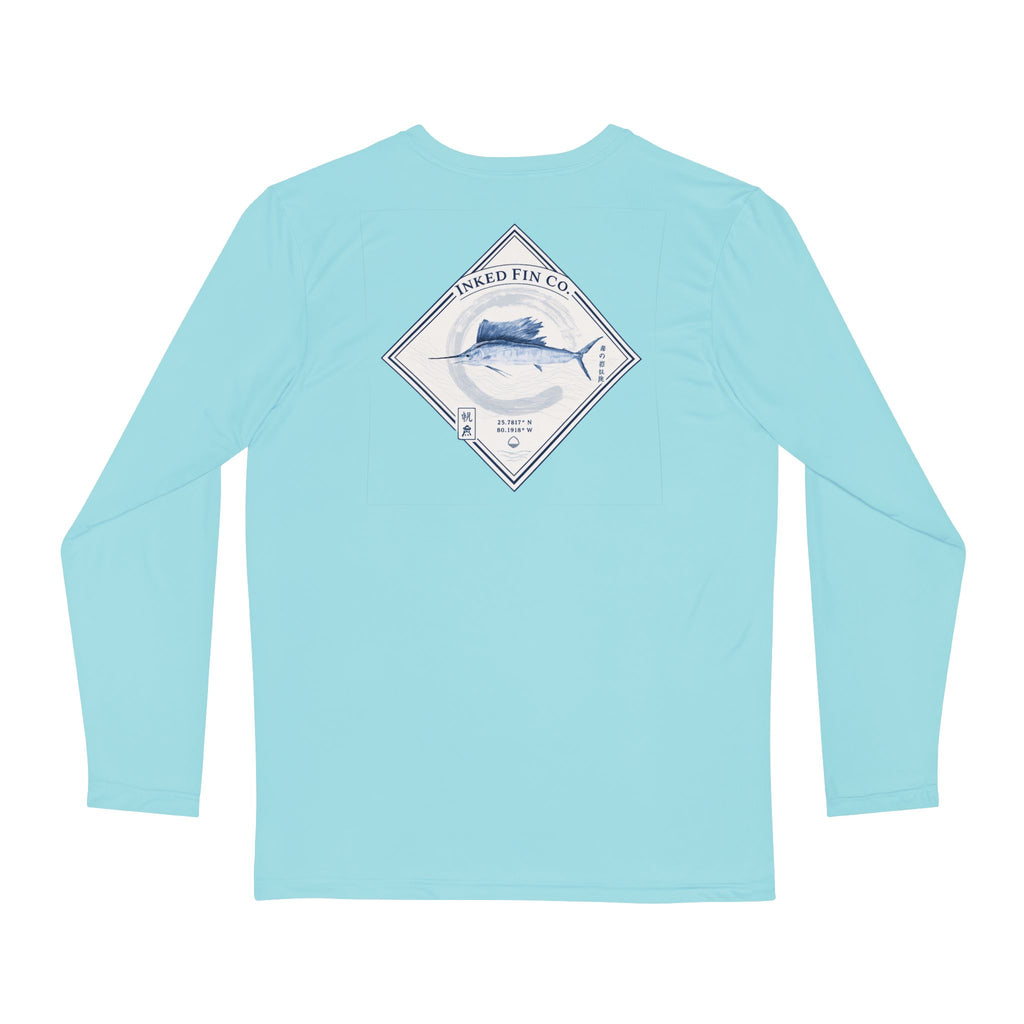 Sailfish Gyotaku-Inspired Performance Long Sleeve