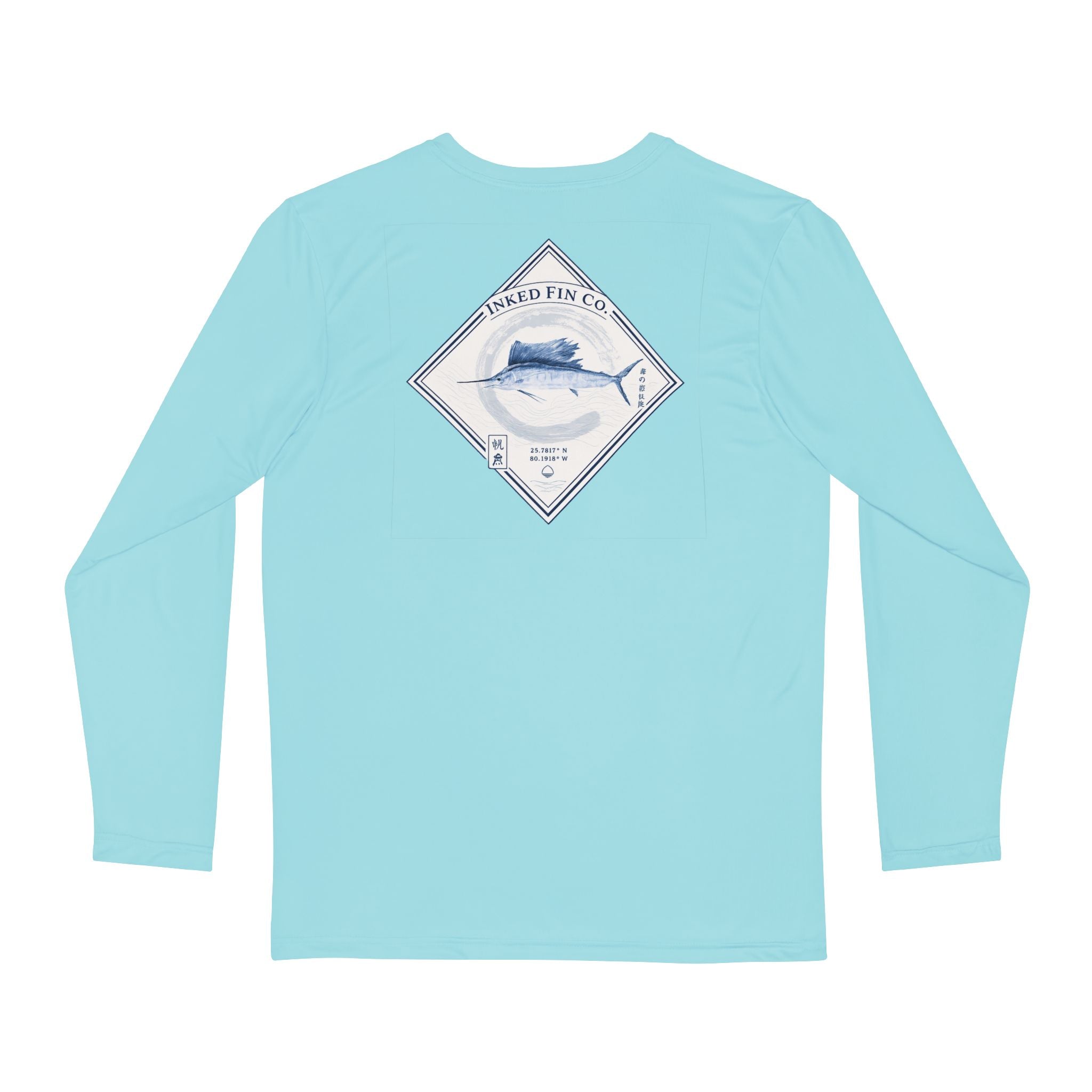 Sailfish Gyotaku-Inspired Performance Long Sleeve