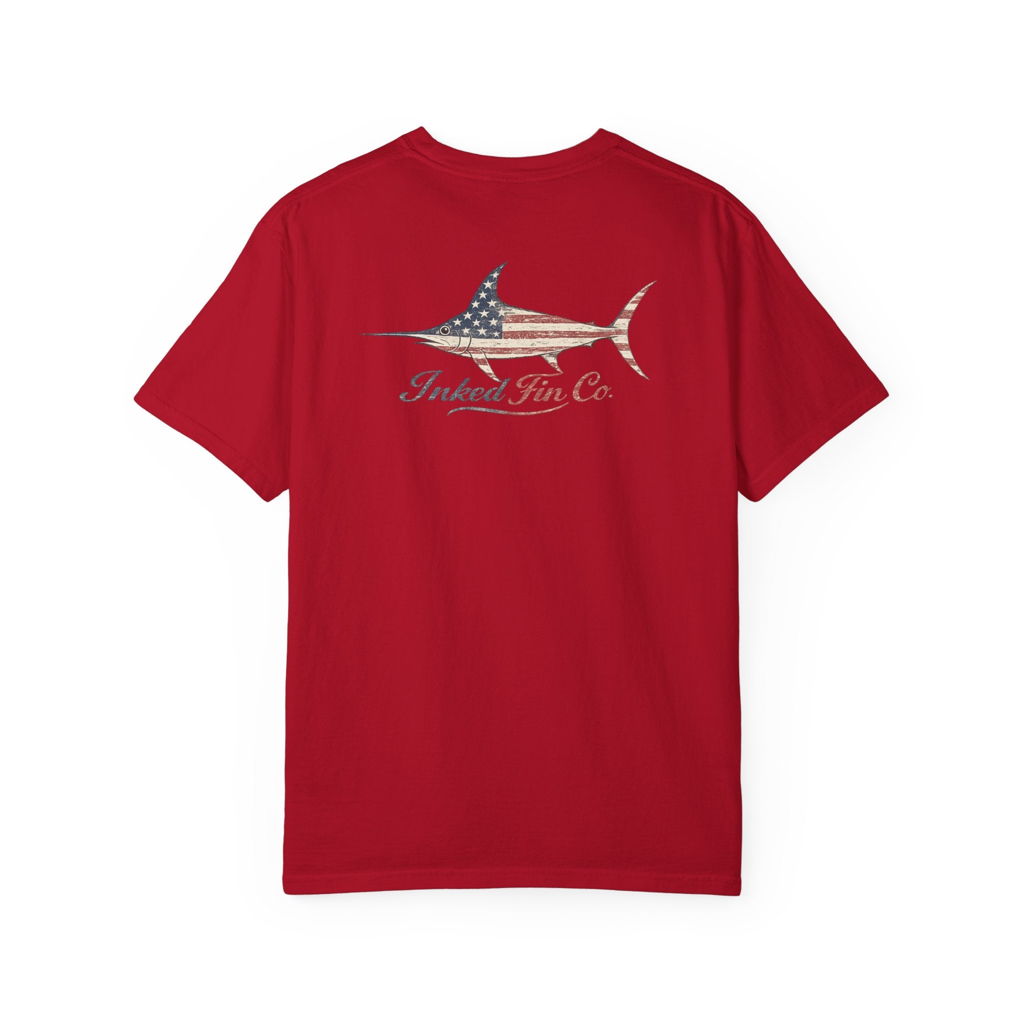 Patriotic Swordfish — Inked Fin Co. Graphic Crew Tee