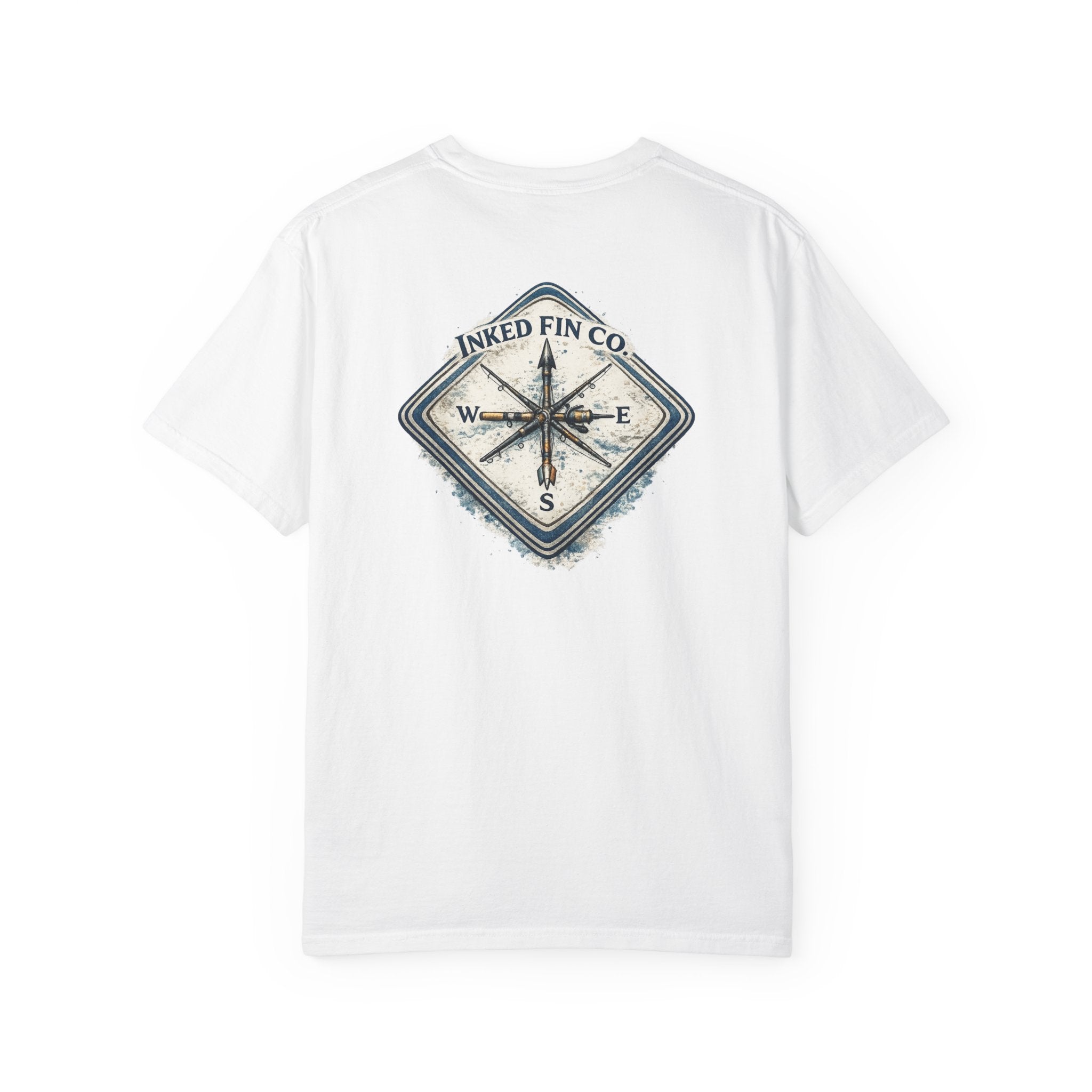 Compass Logo T-Shirt — Inked Fin Co. Graphic Crew Tee