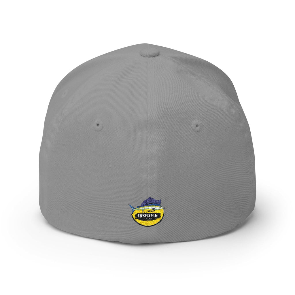 Embroidered Fitted Mahi Fishing Hat – Inked Fin Co. Logo Cap