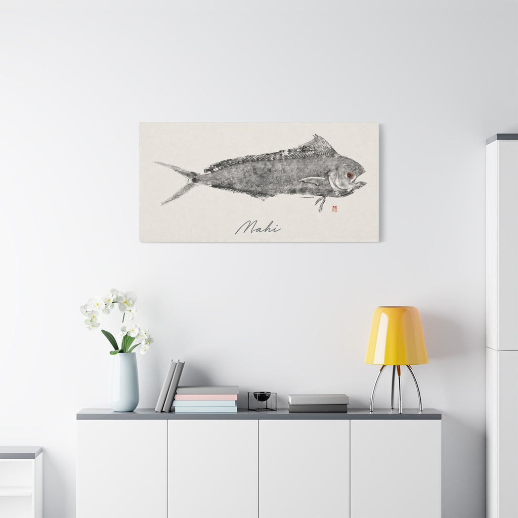Mahi #2 — Original Gyotaku Impression by Inked Fin Co.
