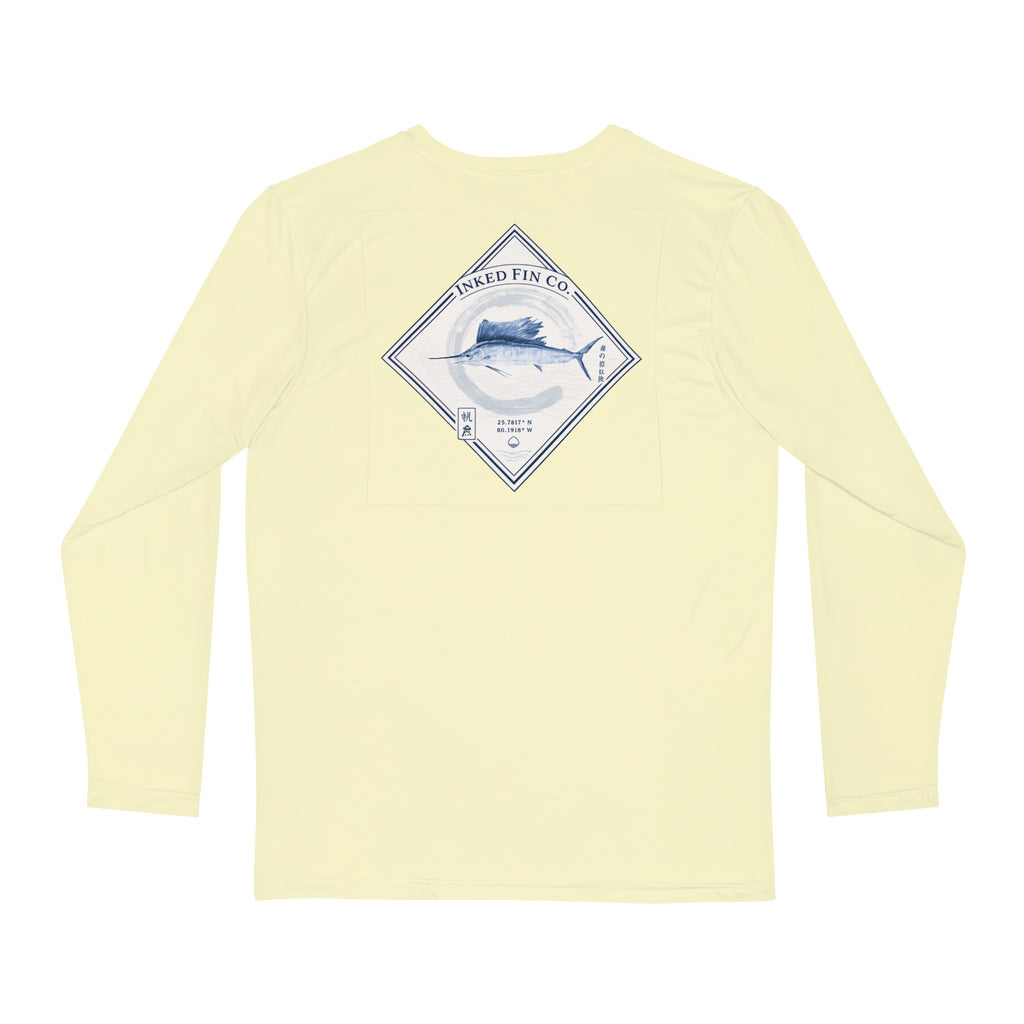 Sailfish Gyotaku-Inspired Performance Long Sleeve