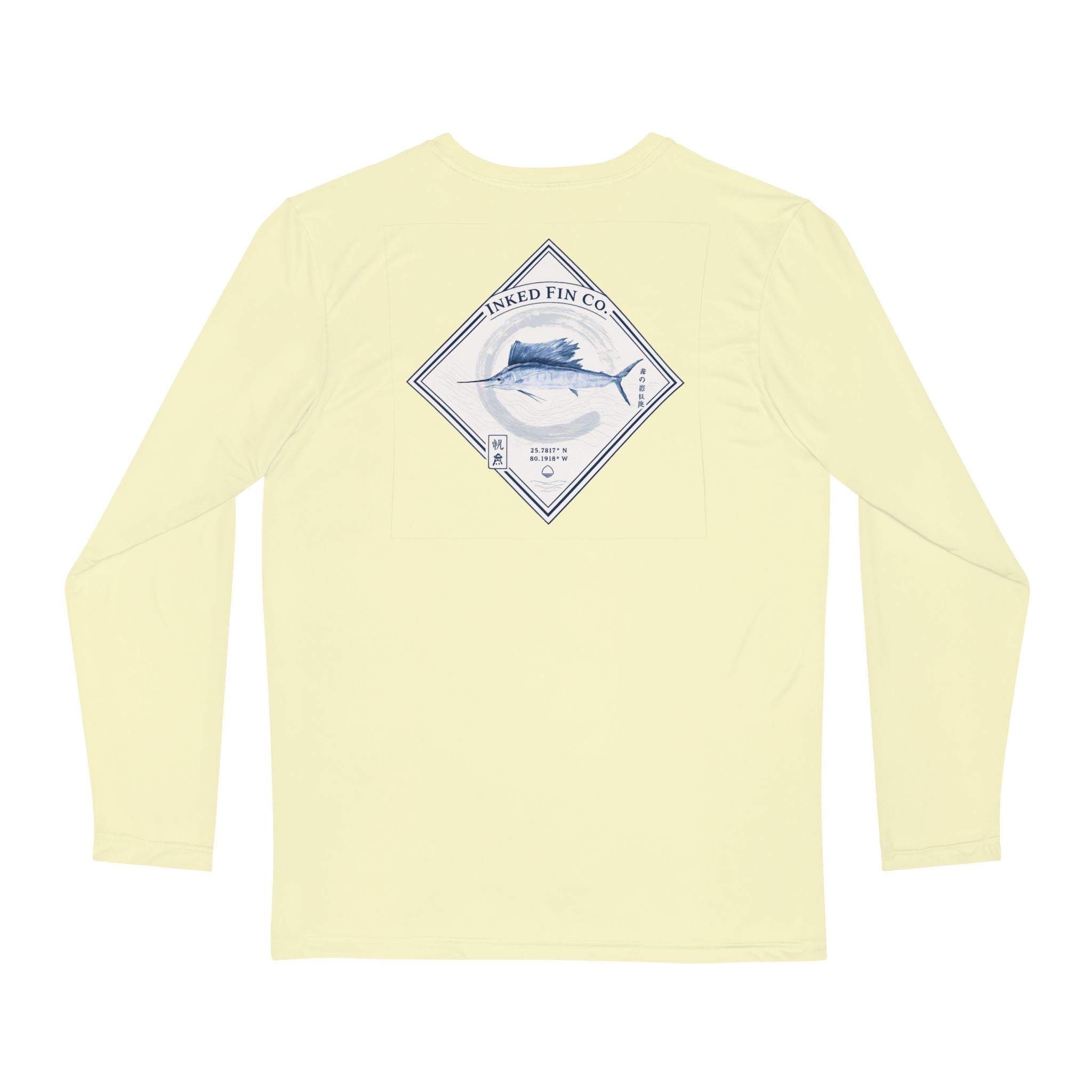 Sailfish Gyotaku-Inspired Performance Long Sleeve