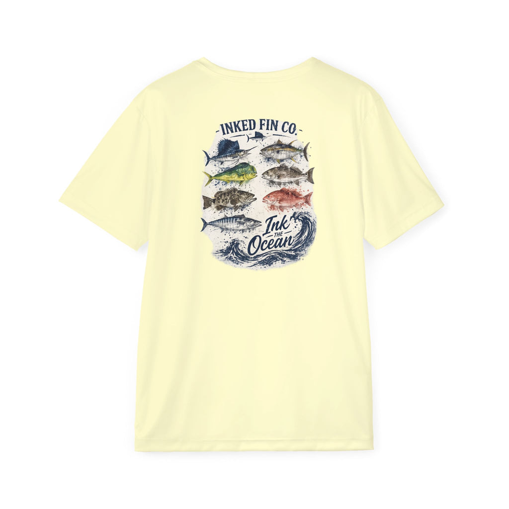 Inked Ocean Species Collage Performance Shirt
