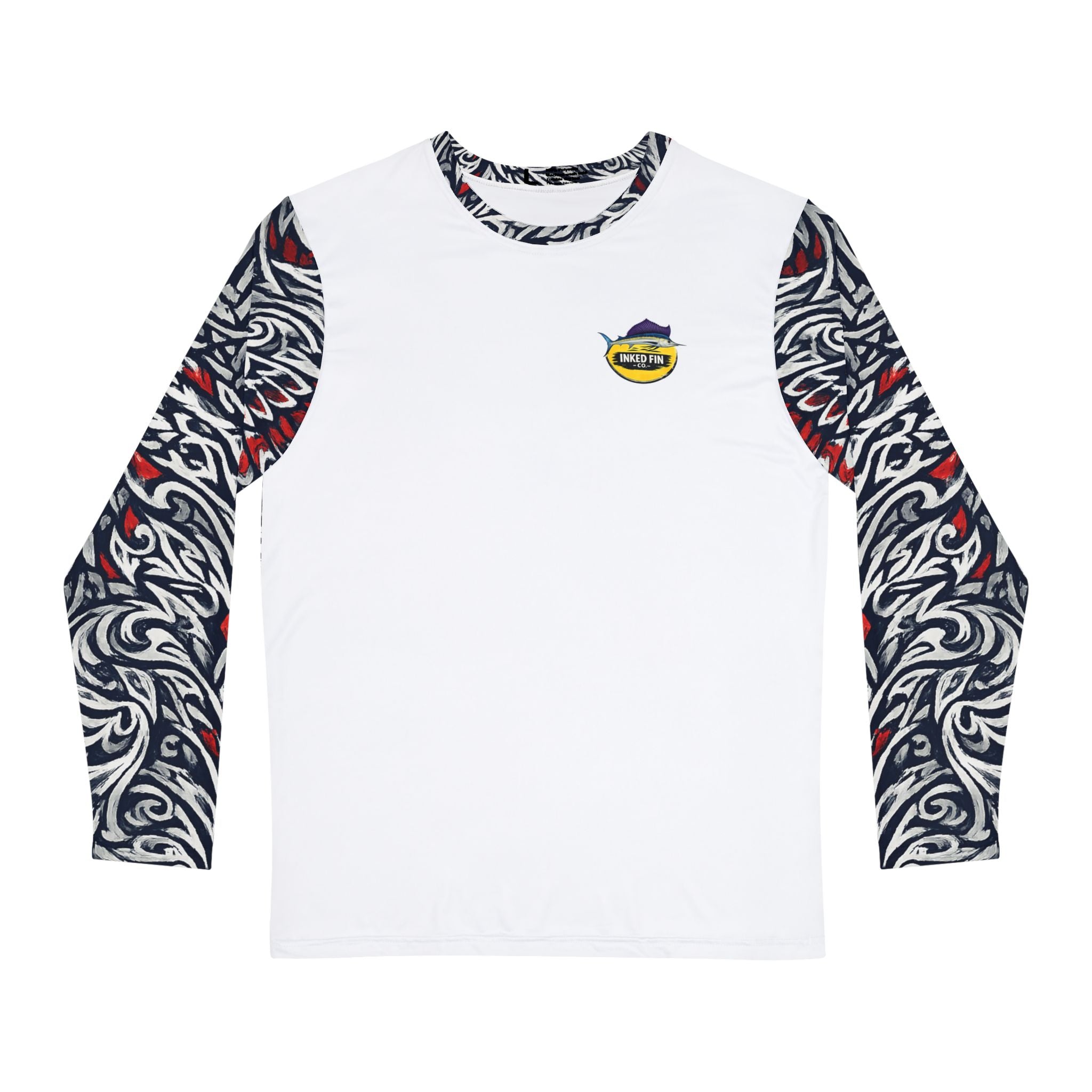 Coastal Tribal - Blue, Red, and Gray Long Sleeve