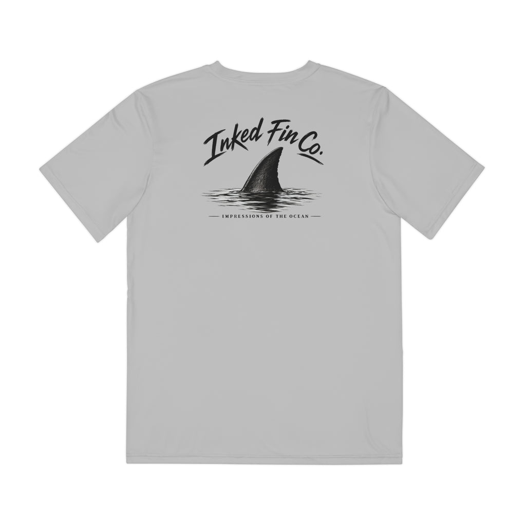 Shark Fin Tee — 'Into the Deep' Graphic Fishing Shirt