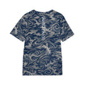 Coastal Tribal - Navy Blue & Gray Camo