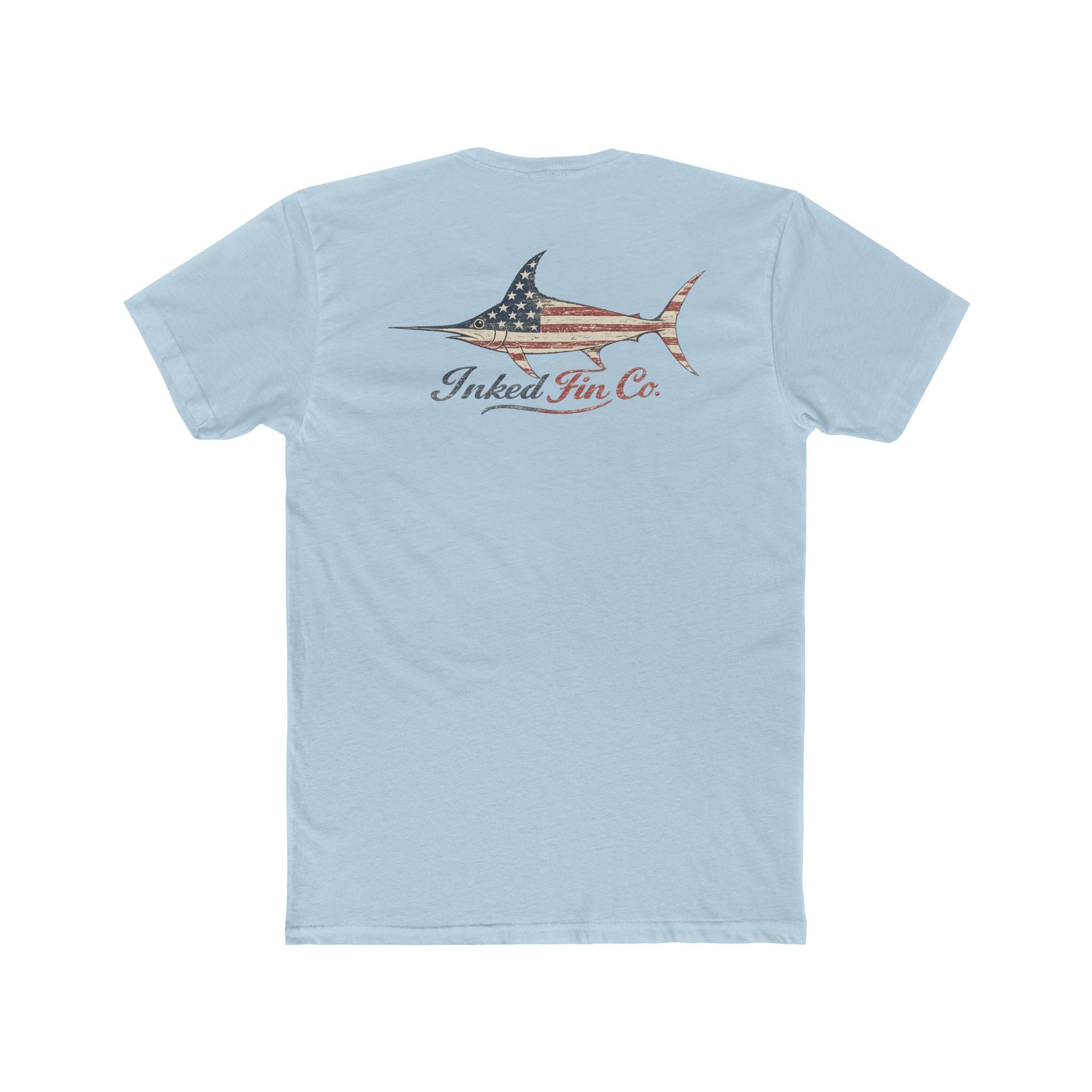 Patriotic Swordfish — Inked Fin Co. Graphic Crew Tee