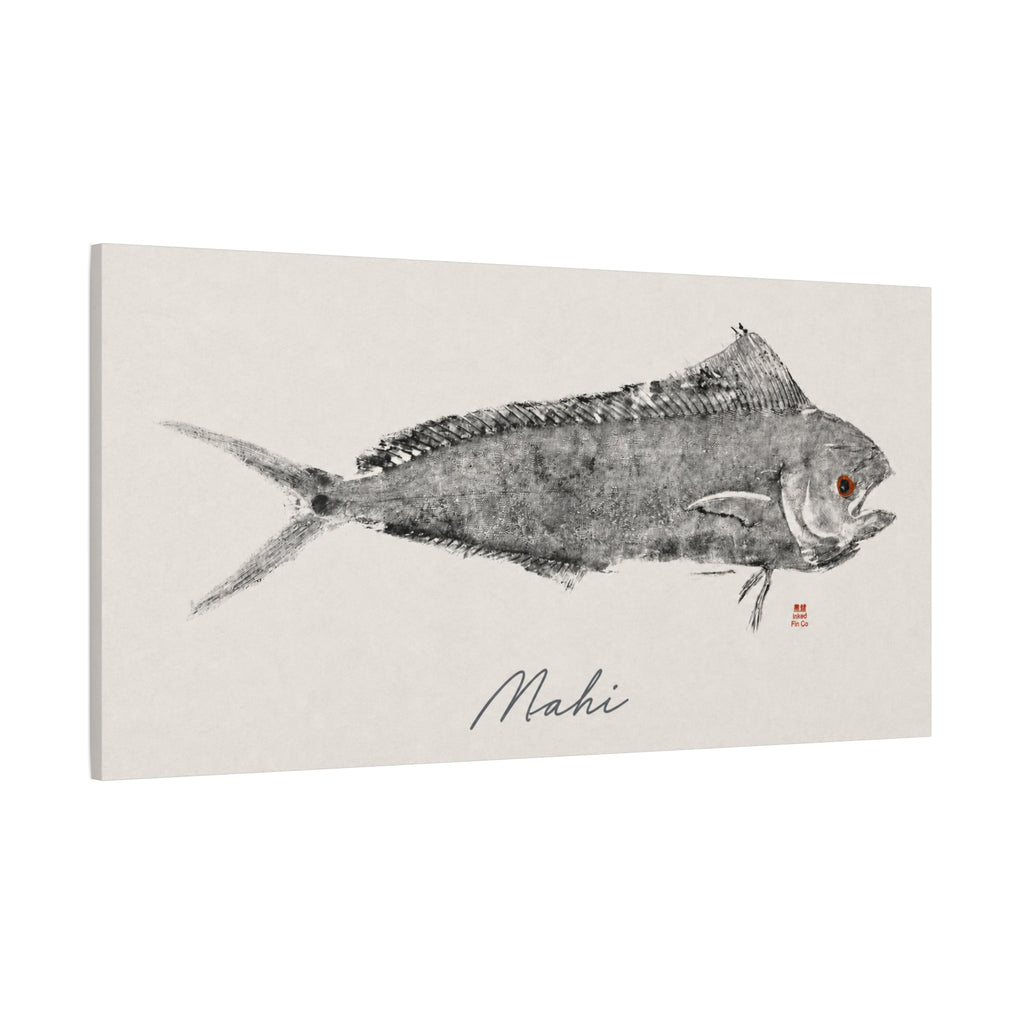 Mahi #2 — Original Gyotaku Impression by Inked Fin Co.