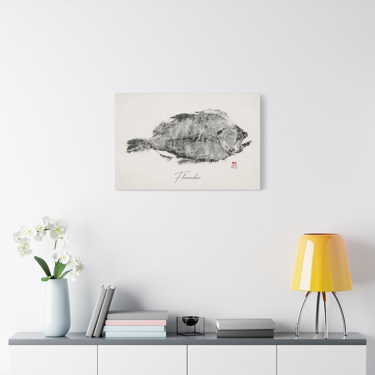 Flounder — Original Gyotaku by Inked Fin Co.