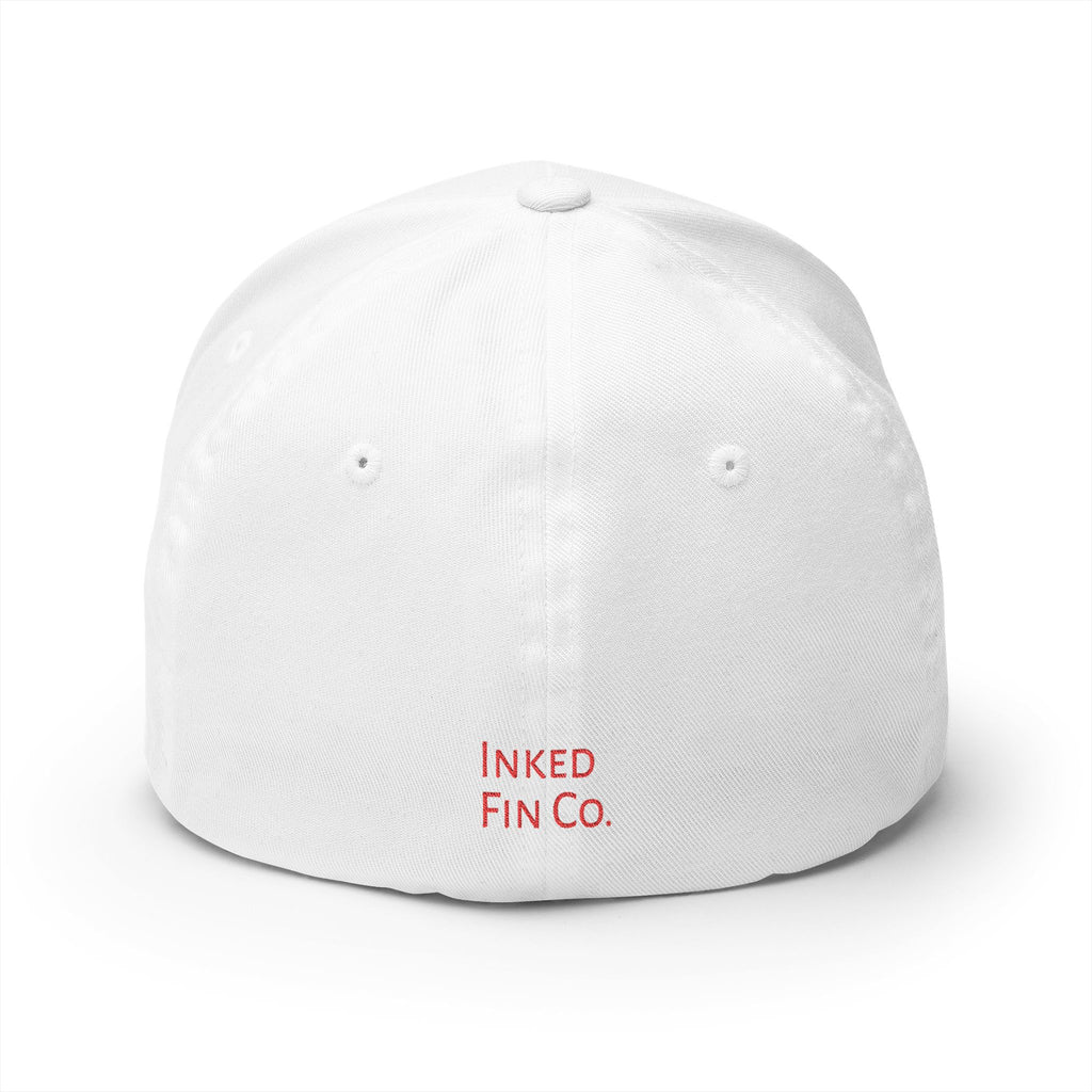 Embroidered Fitted Mahi Fishing Hat – Inked Fin Co. Logo Cap