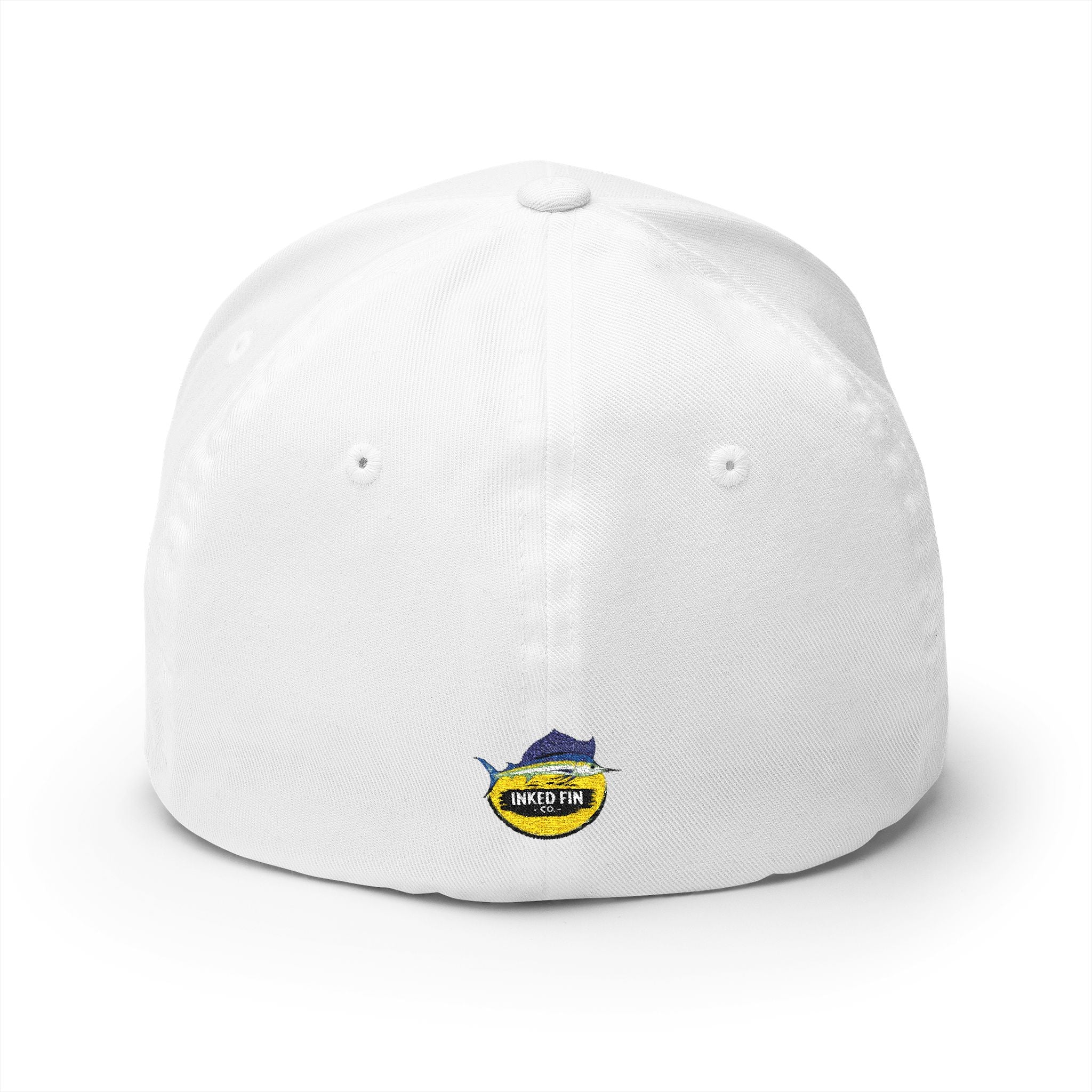 Embroidered Fitted Mahi Fishing Hat – Inked Fin Co. Logo Cap