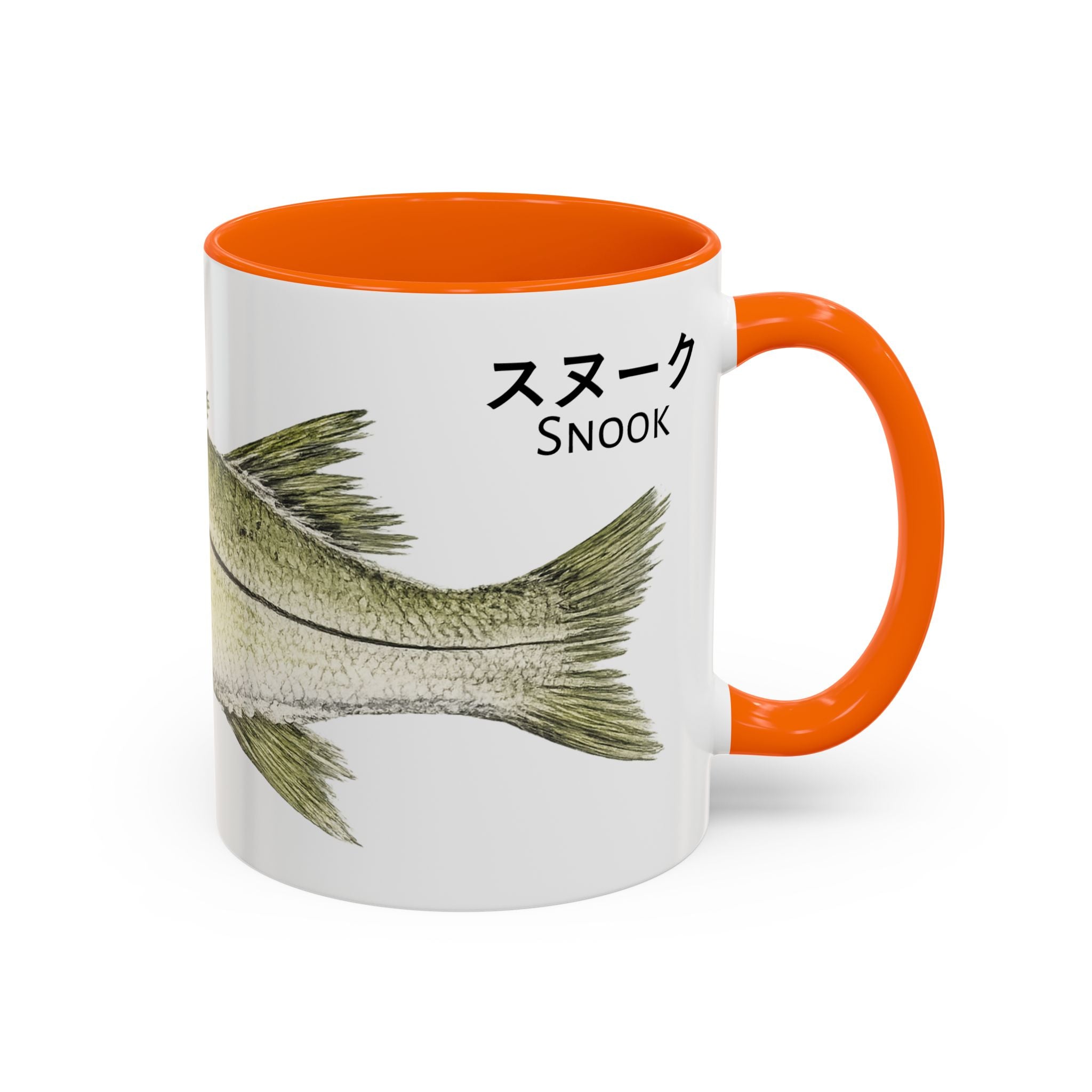 Snook Gyotaku-Inspired Coffee Mug — Vintage Fishing Art Ceramic Mug