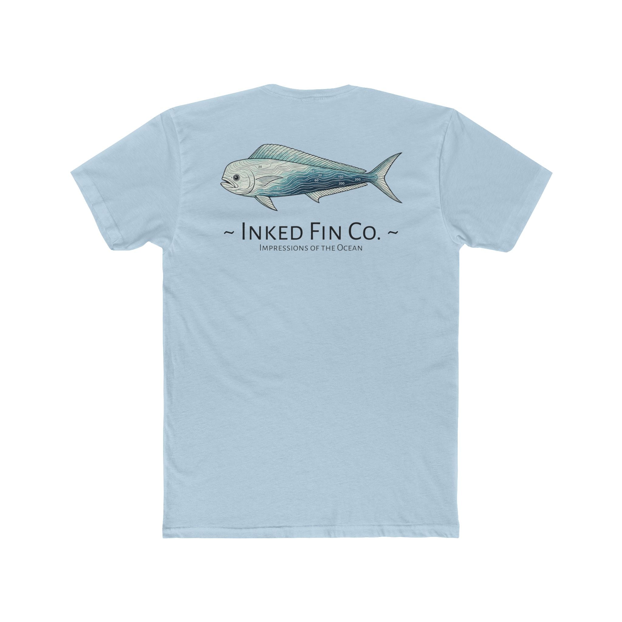Depth Lines Mahi — Inked Fin Co. Graphic Crew Tee