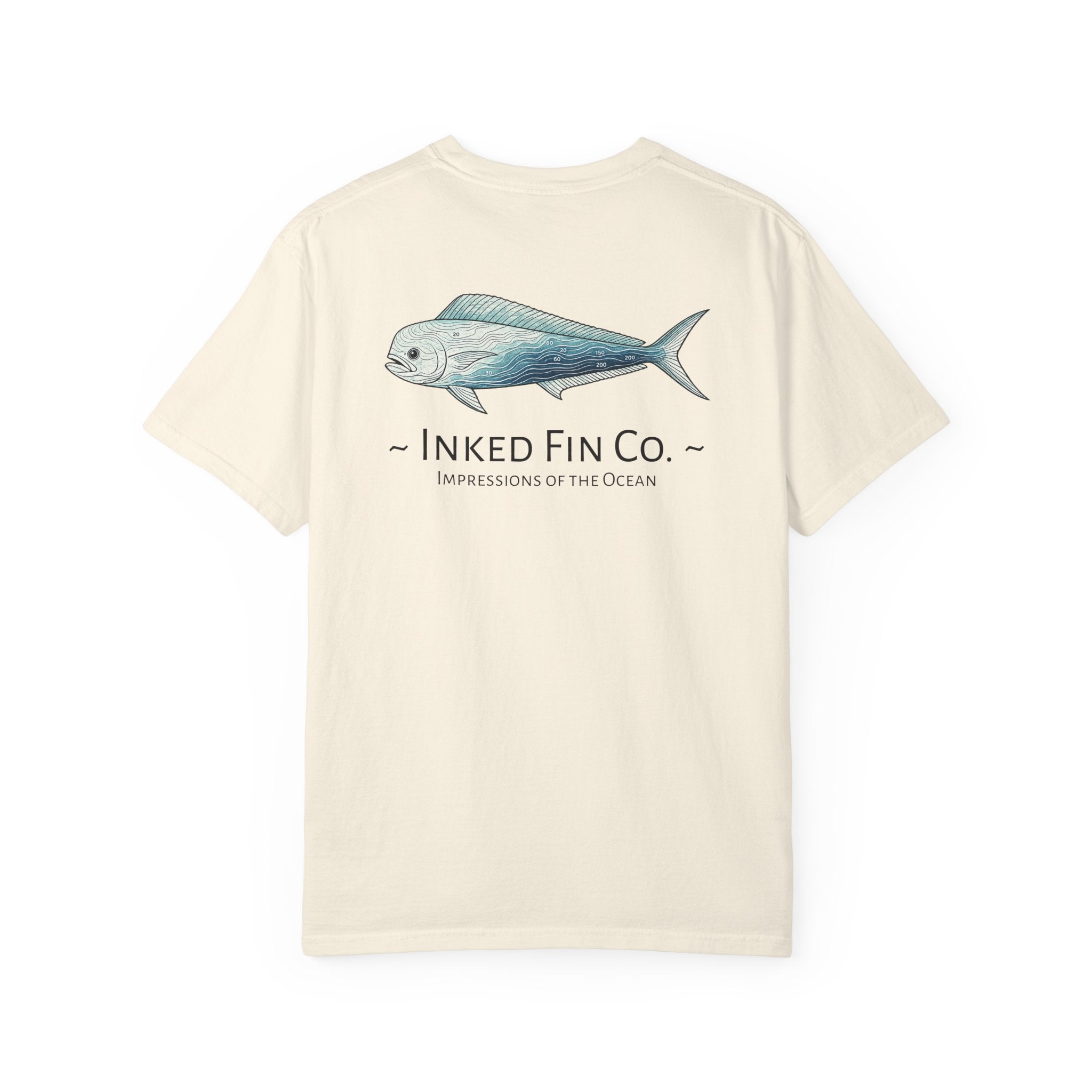 Depth Lines Mahi — Inked Fin Co. Graphic Crew Tee