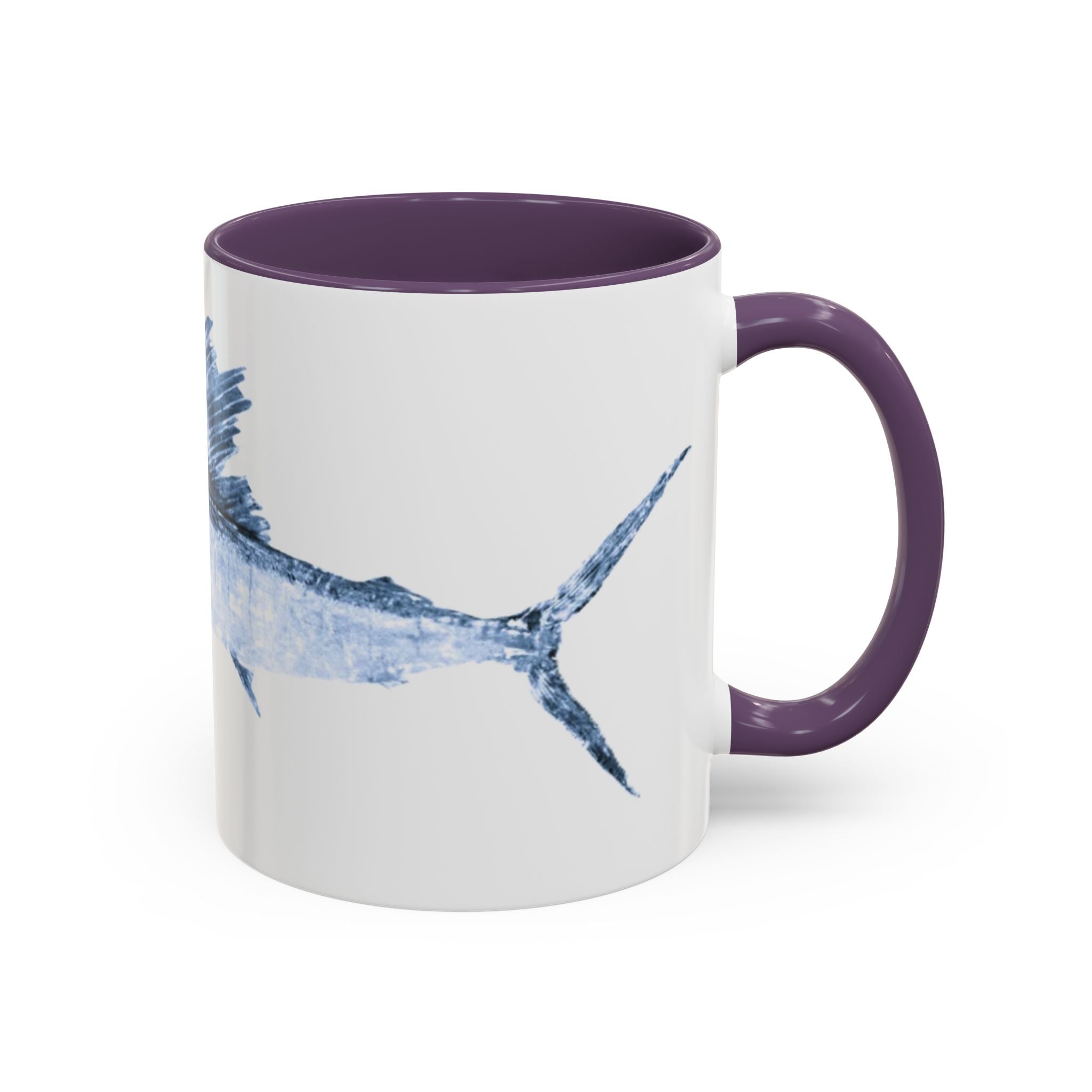 Sailfish Gyotaku-Inspired Coffee Mug — Vintage Fishing Art Ceramic Mug