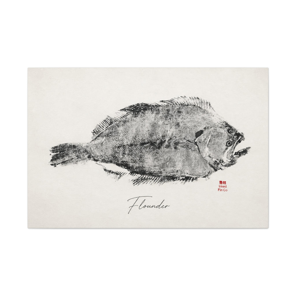 Flounder — Original Gyotaku by Inked Fin Co.