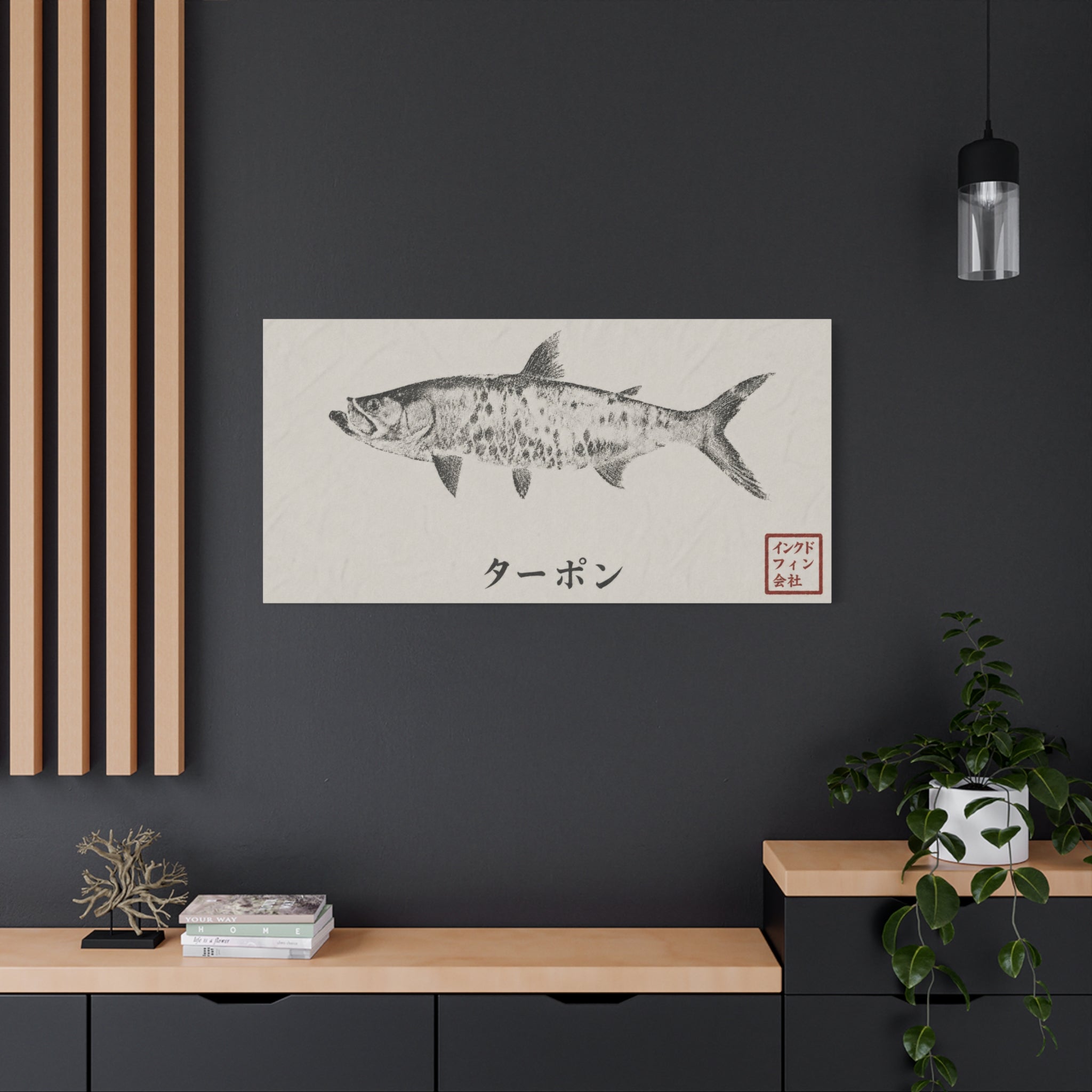 Tarpon Gyotaku-Inspired Art