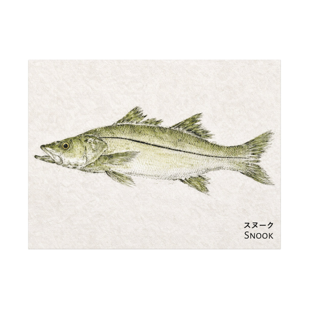 Snook Gyotaku-Inspired Canvas Wall Art