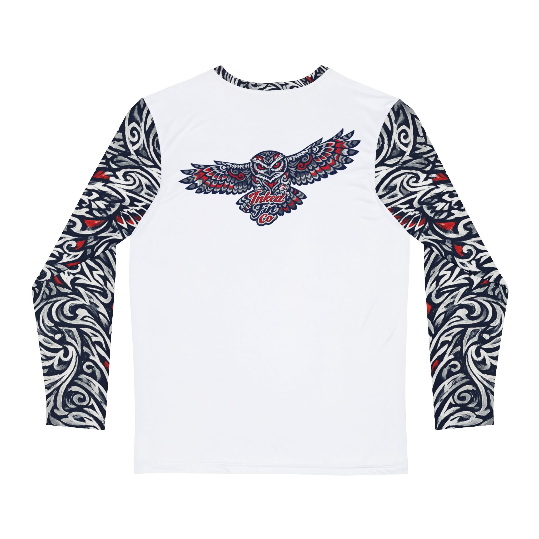 Coastal Tribal - Blue, Red, and Gray Long Sleeve