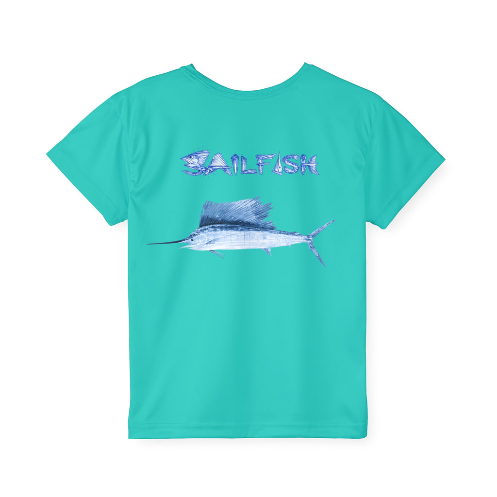 Sailfish Gyotaku Coastal Performance Tee