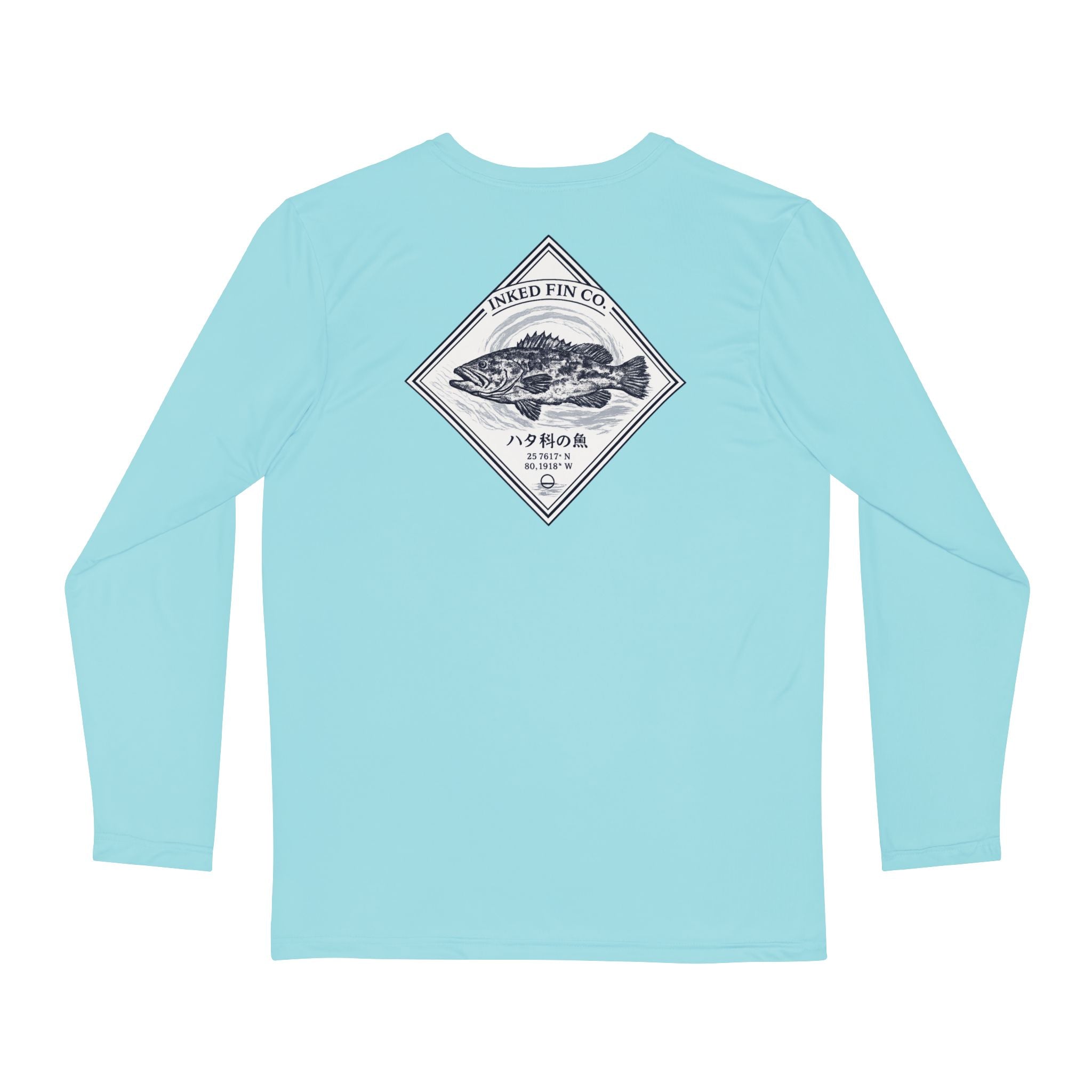Grouper Gyotaku-Inspired Performance Long Sleeve